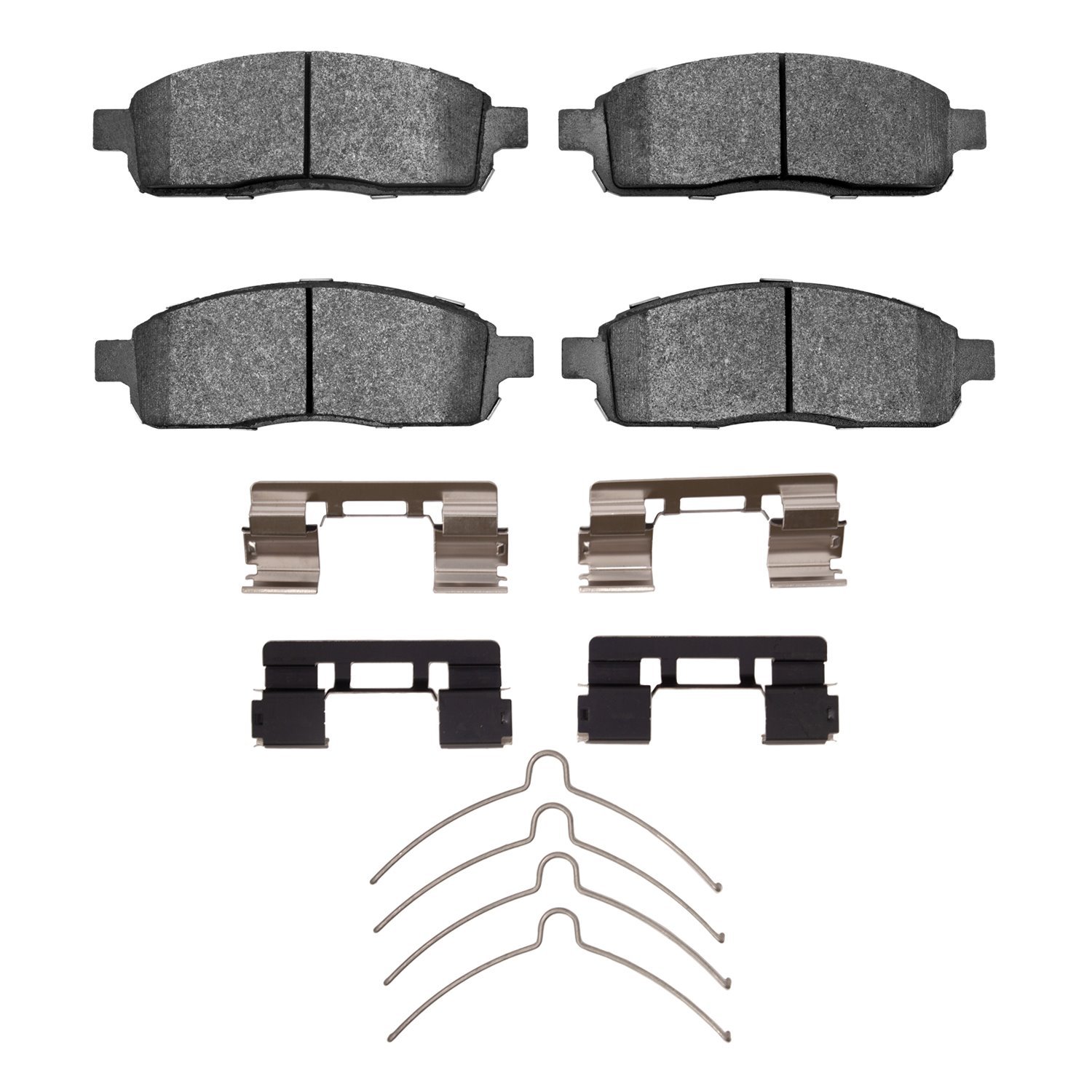 1214-1011-01 Heavy-Duty Brake Pads & Hardware Kit, 2004-2009 Ford/Lincoln/Mercury/Mazda, Position: Front