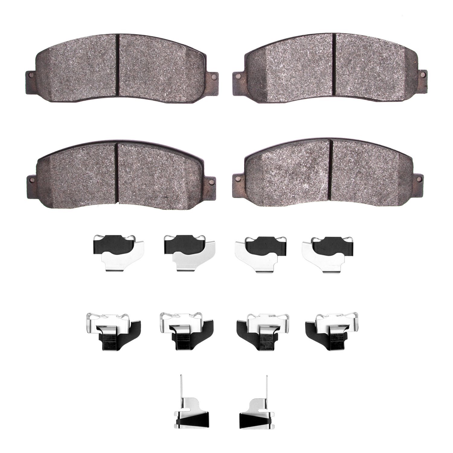1214-1069-01 Heavy-Duty Brake Pads & Hardware Kit, 2005-2012 Ford/Lincoln/Mercury/Mazda, Position: Front,Fr