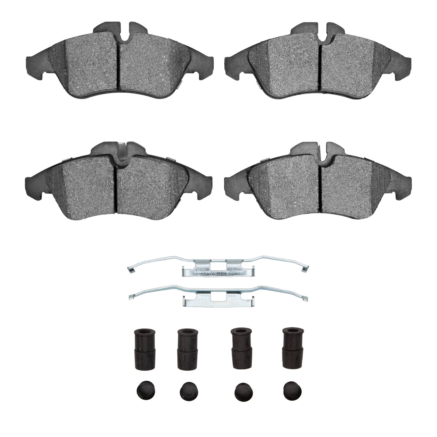 1214-1177-01 Heavy-Duty Brake Pads & Hardware Kit, 2002-2006 Multiple Makes/Models, Position: Fr,Front