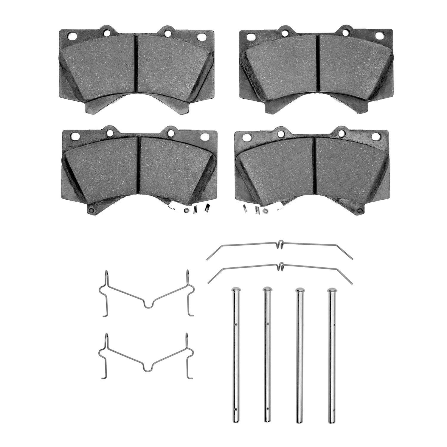 1214-1303-01 Heavy-Duty Brake Pads & Hardware Kit, Fits Select Lexus/Toyota/Scion, Position: Front