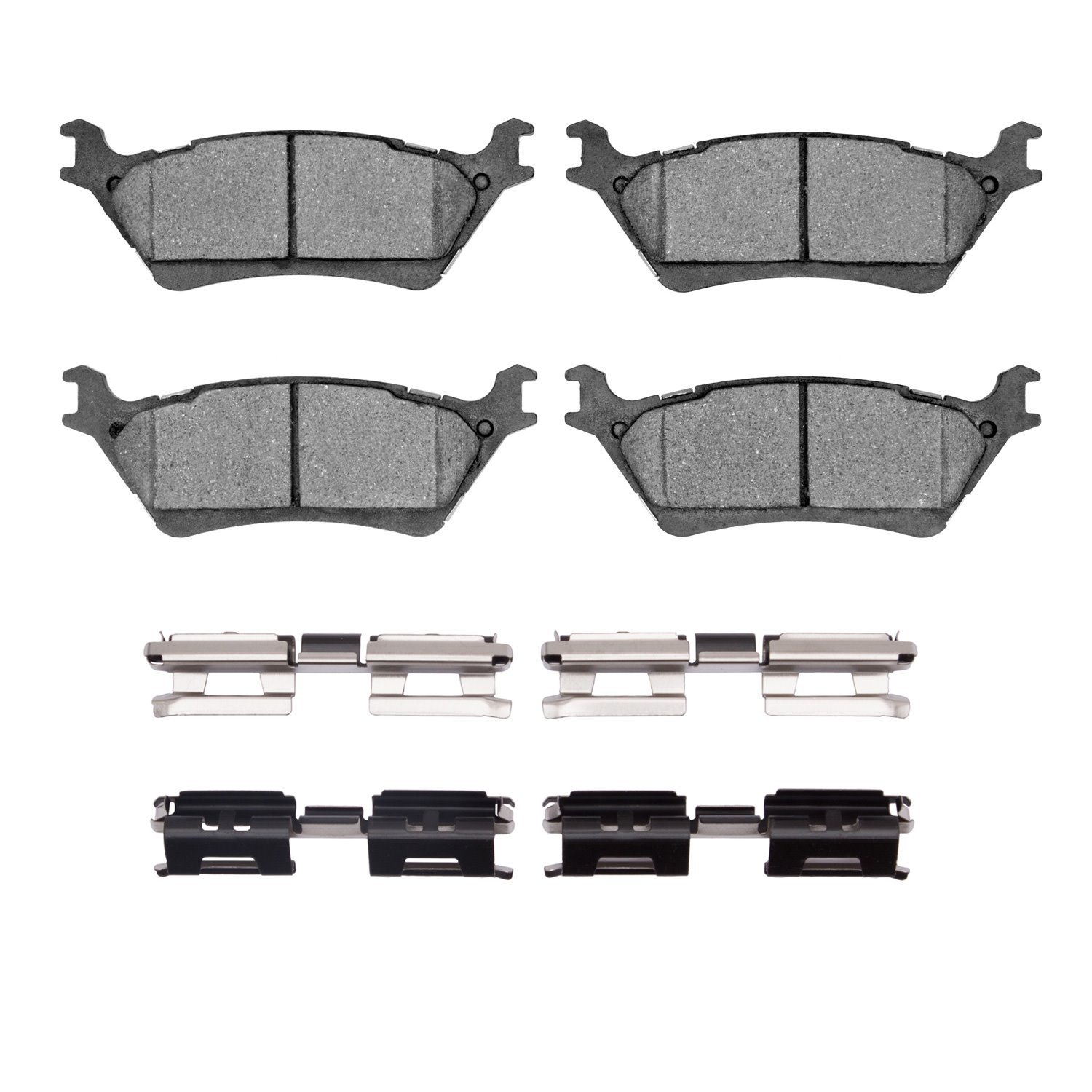 1214-1602-01 Heavy-Duty Brake Pads & Hardware Kit, 2012-2020 Ford/Lincoln/Mercury/Mazda, Position: Rear