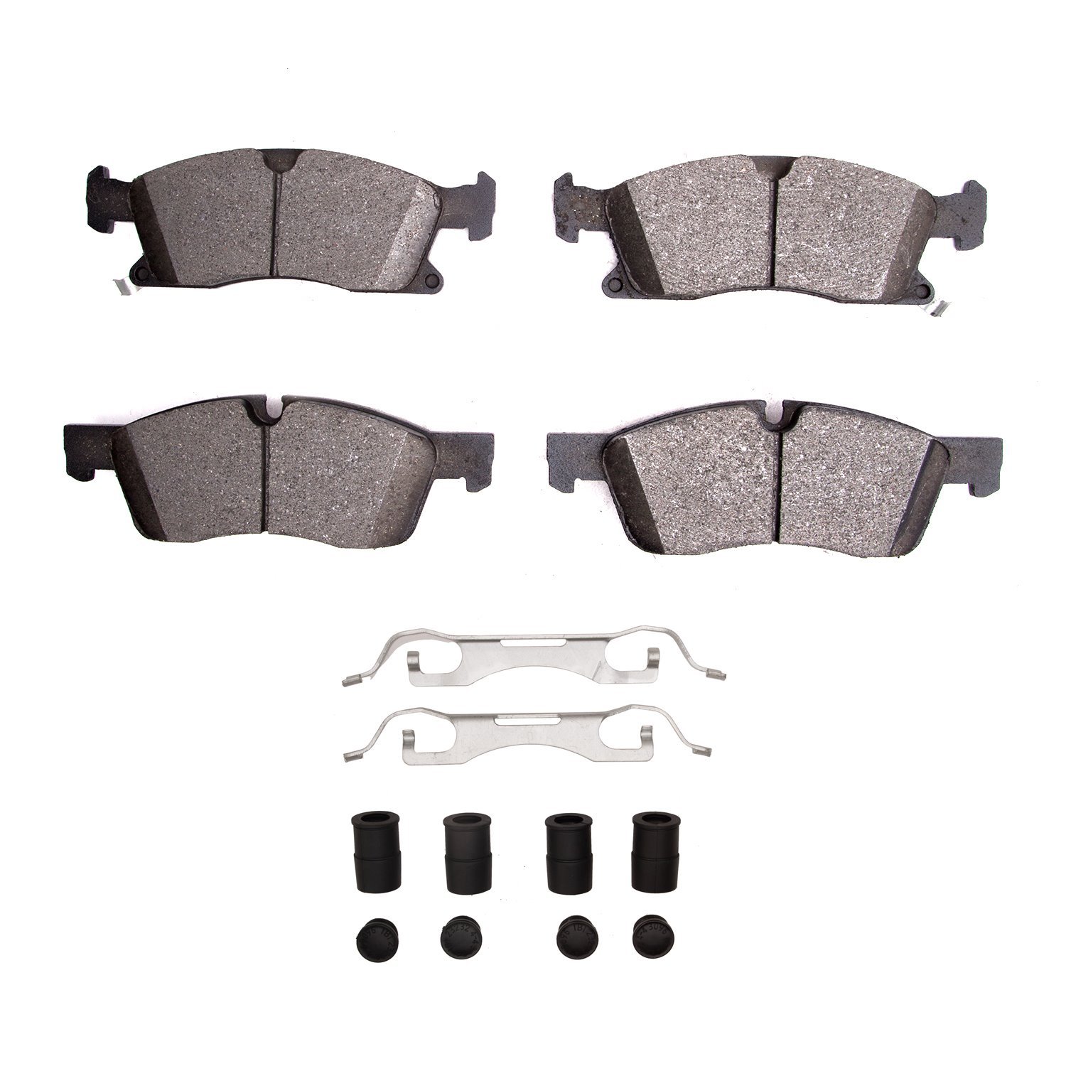 1214-1904-11 Heavy-Duty Brake Pads & Hardware Kit, Fits Select Multiple Makes/Models, Position: Front