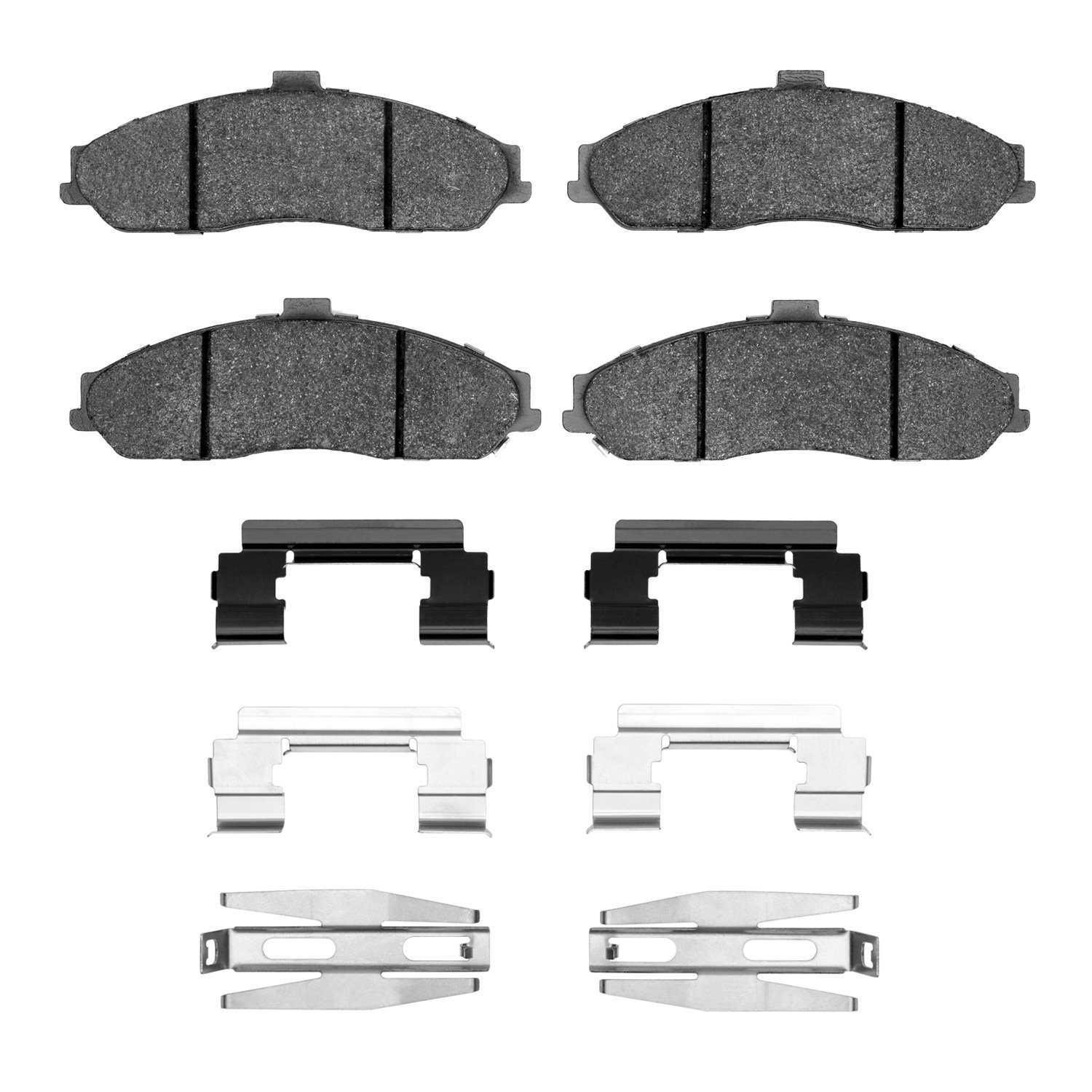 1310-0731-01 3000-Series Ceramic Brake Pads & Hardware Kit, 1997-2013 GM, Position: Front