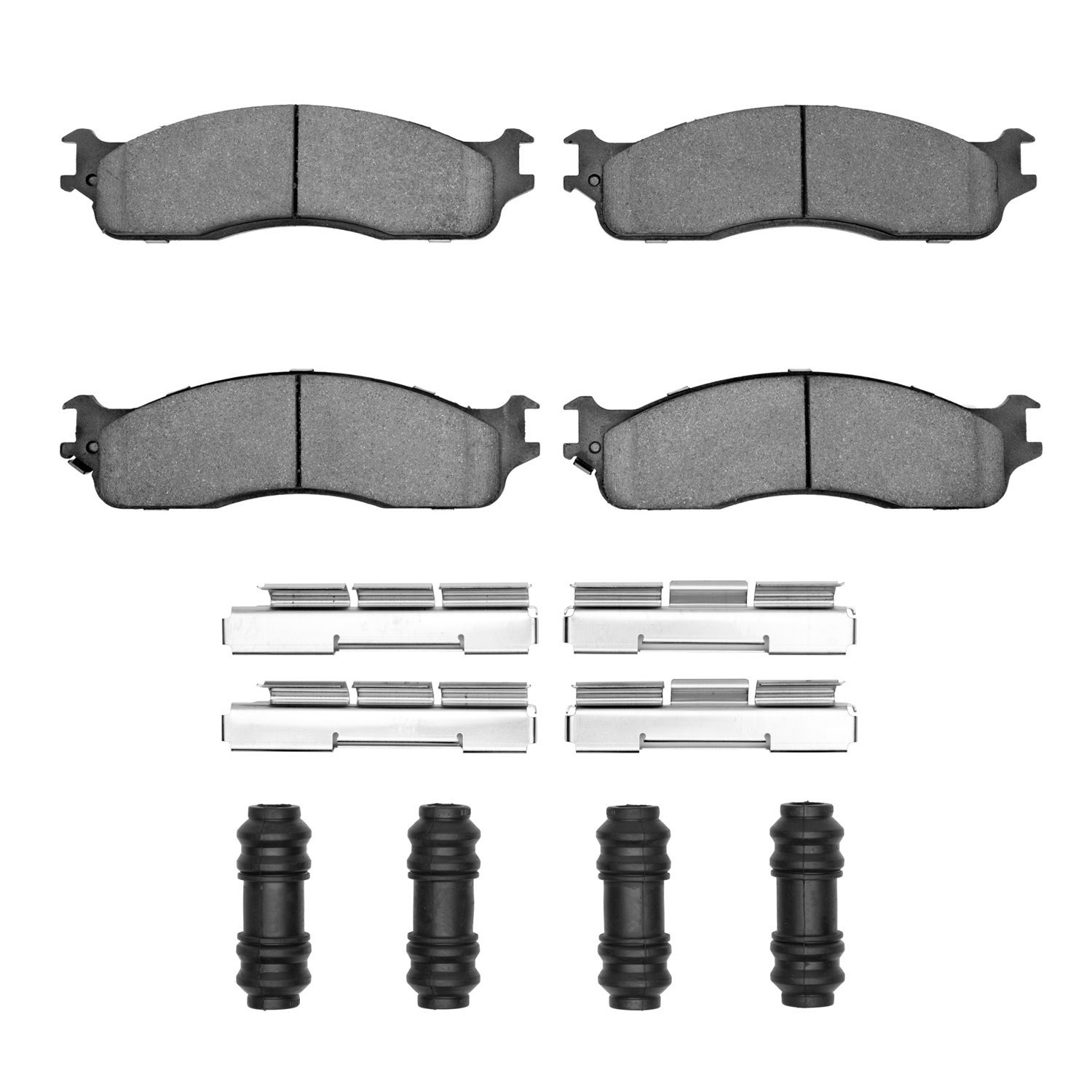 1310-0965-01 3000-Series Ceramic Brake Pads & Hardware Kit, 2003-2008 Mopar, Position: Front