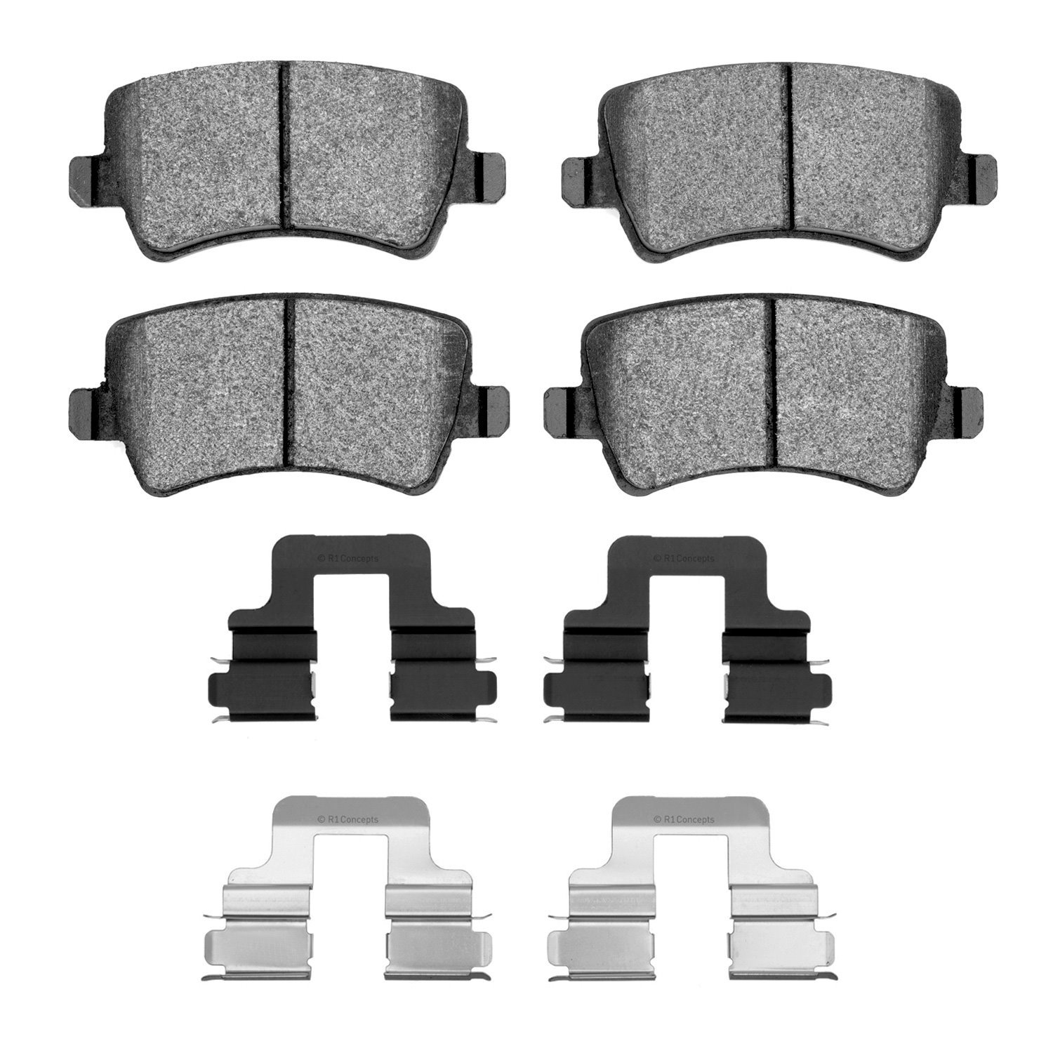 1310-1307-01 3000-Series Ceramic Brake Pads & Hardware Kit, 2007-2018 Multiple Makes/Models, Position: Rear