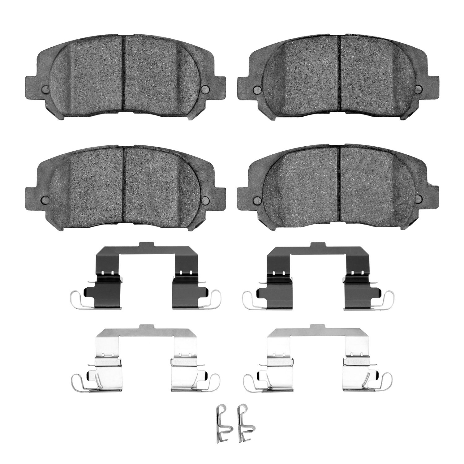 1310-1640-11 3000-Series Ceramic Brake Pads & Hardware Kit, 2014-2017 Mopar, Position: Front
