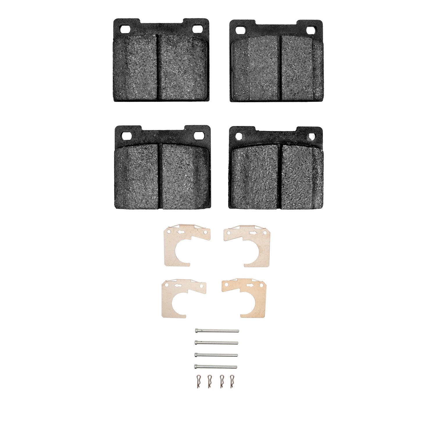 1311-0044-01 3000-Series Semi-Metallic Brake Pads & Hardware Kit, 1965-1980 Multiple Makes/Models, Position: Front