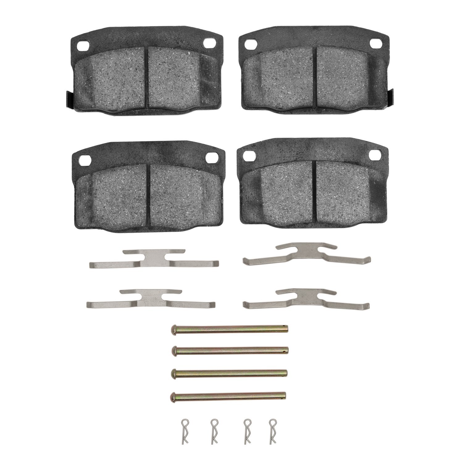 1311-0378-02 3000-Series Semi-Metallic Brake Pads & Hardware Kit, 1988-1989 GM, Position: Front