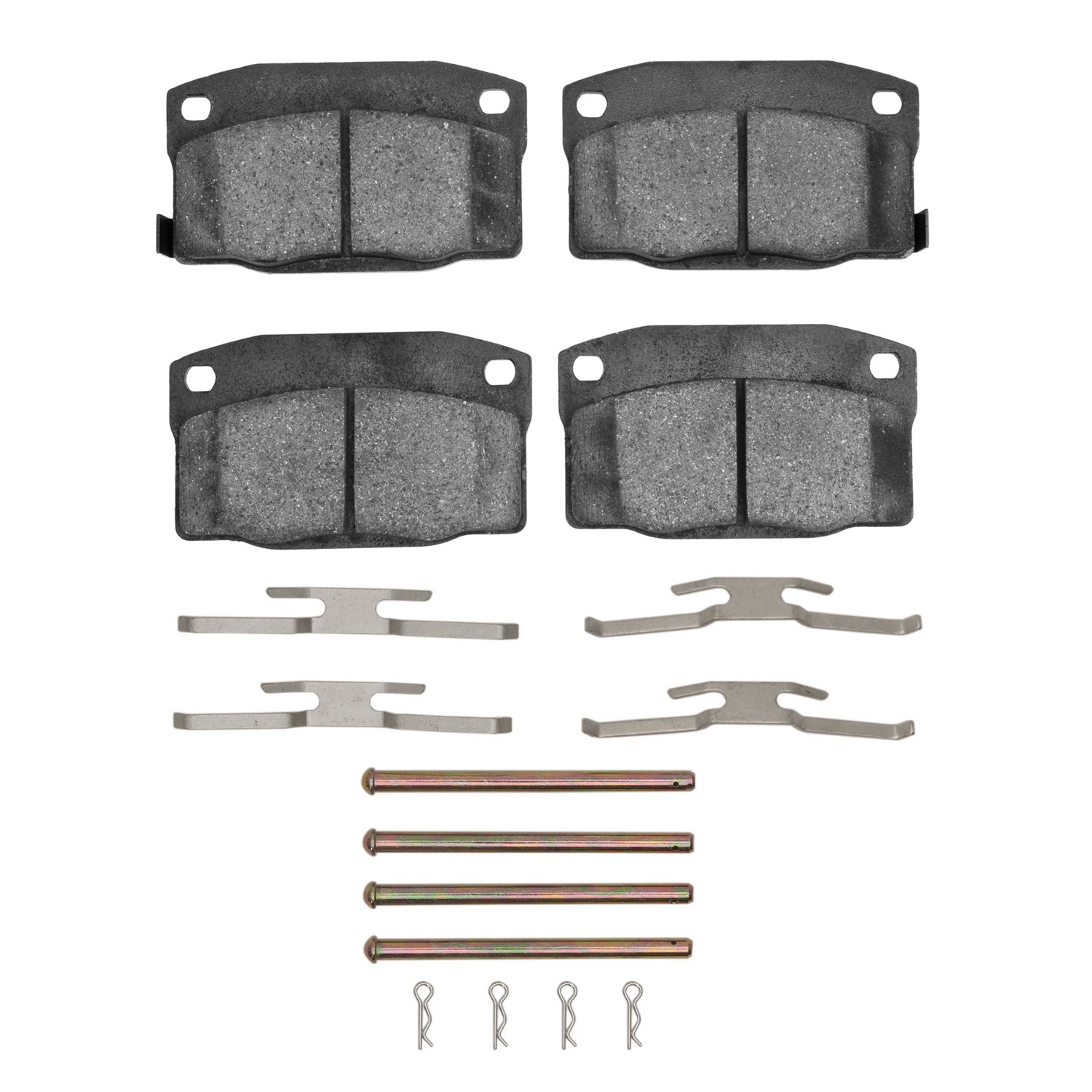 1311-0378-03 3000-Series Semi-Metallic Brake Pads & Hardware Kit, 1988-1990 GM, Position: Rear