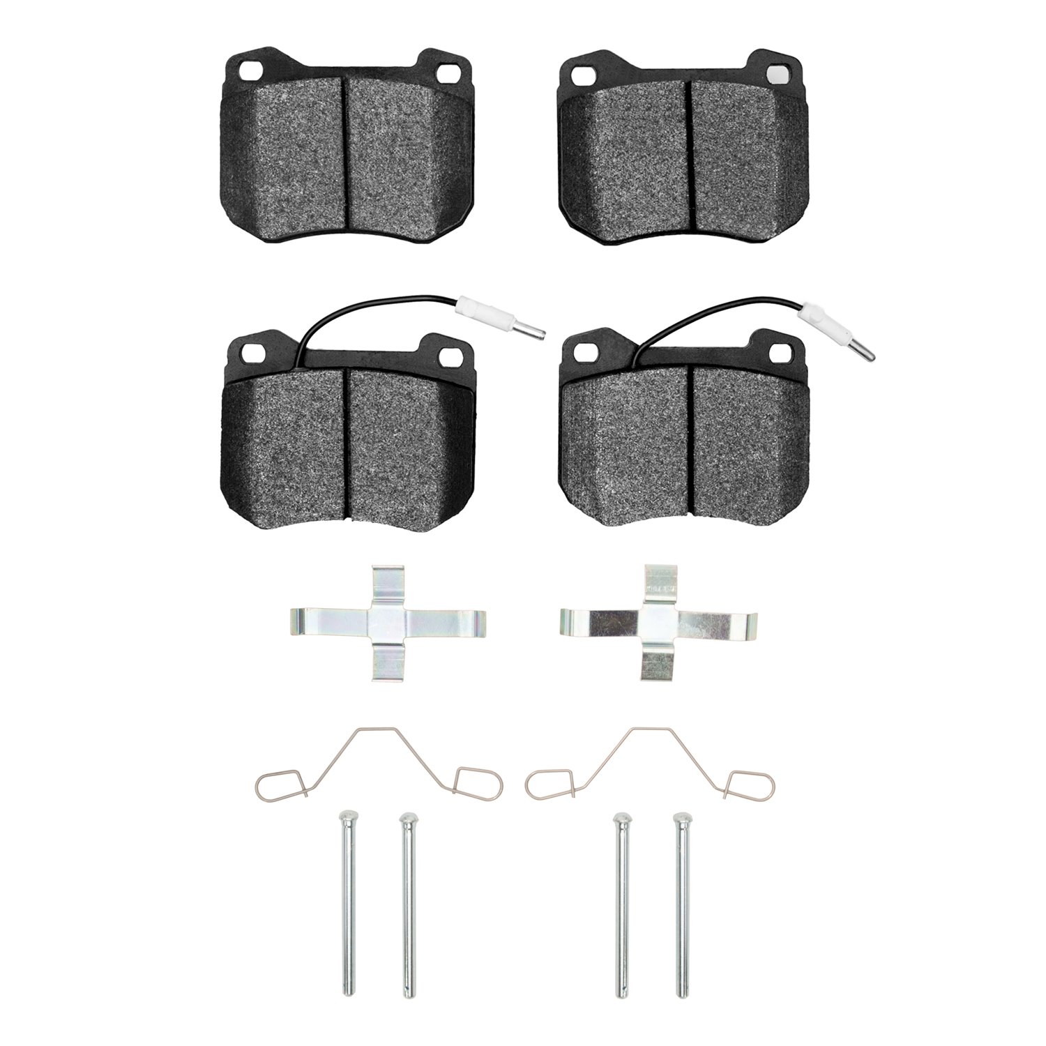 1311-0455-02 3000-Series Semi-Metallic Brake Pads & Hardware Kit, 1980-1989 Peugeot, Position: Front