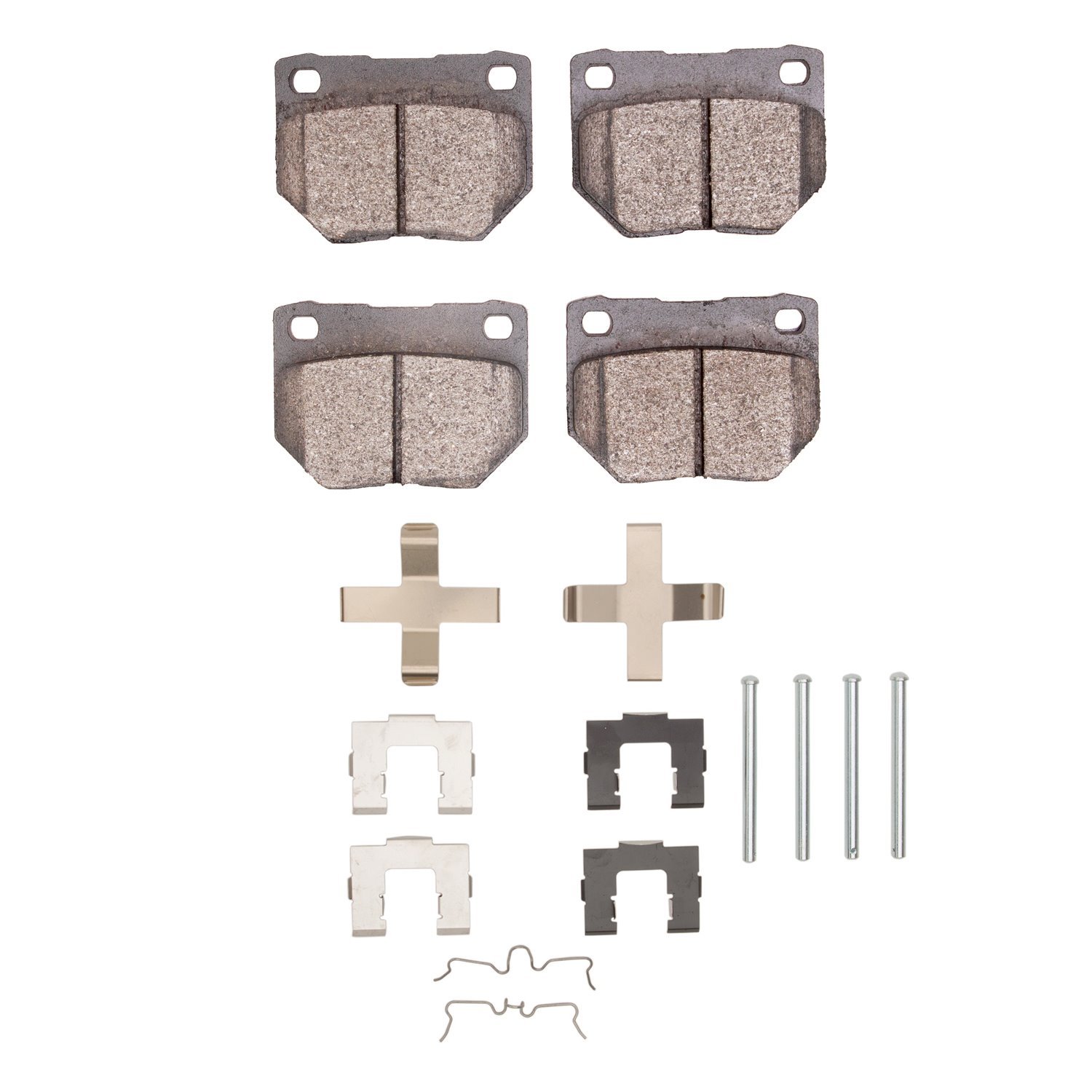 1311-0461-01 3000-Series Semi-Metallic Brake Pads & Hardware Kit, 1989-1996 Infiniti/Nissan, Position: Rear