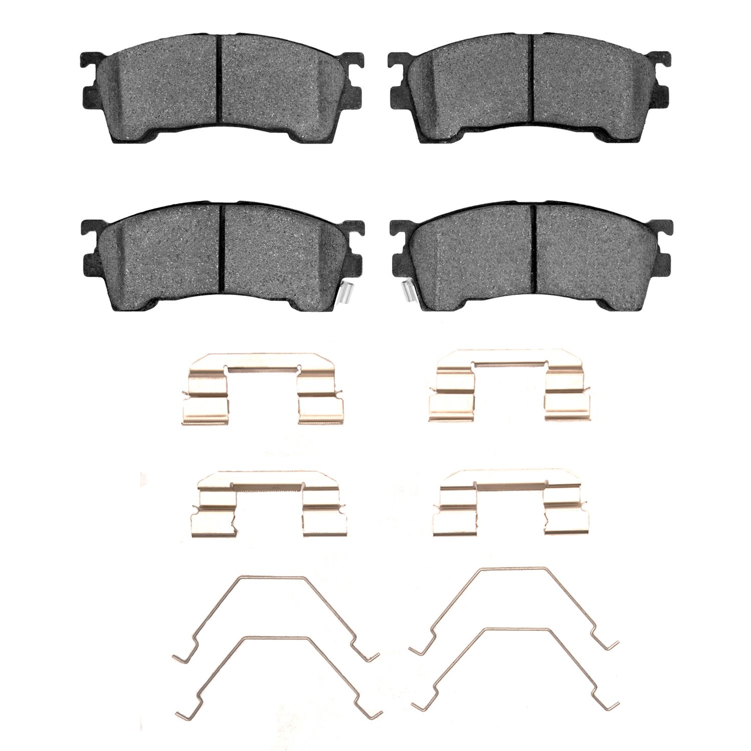 1311-0637-01 3000-Series Semi-Metallic Brake Pads & Hardware Kit, 1993-2003 Ford/Lincoln/Mercury/Mazda, Position: Front