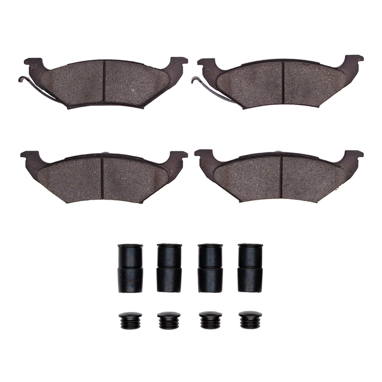 1311-0662-01 3000-Series Semi-Metallic Brake Pads & Hardware Kit, 1991-1995 Ford/Lincoln/Mercury/Mazda, Position: Rear