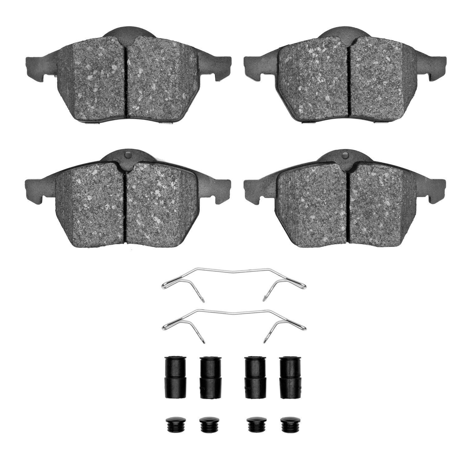 1311-0736-01 3000-Series Semi-Metallic Brake Pads & Hardware Kit, 1996-1999 Audi/Volkswagen, Position: Front