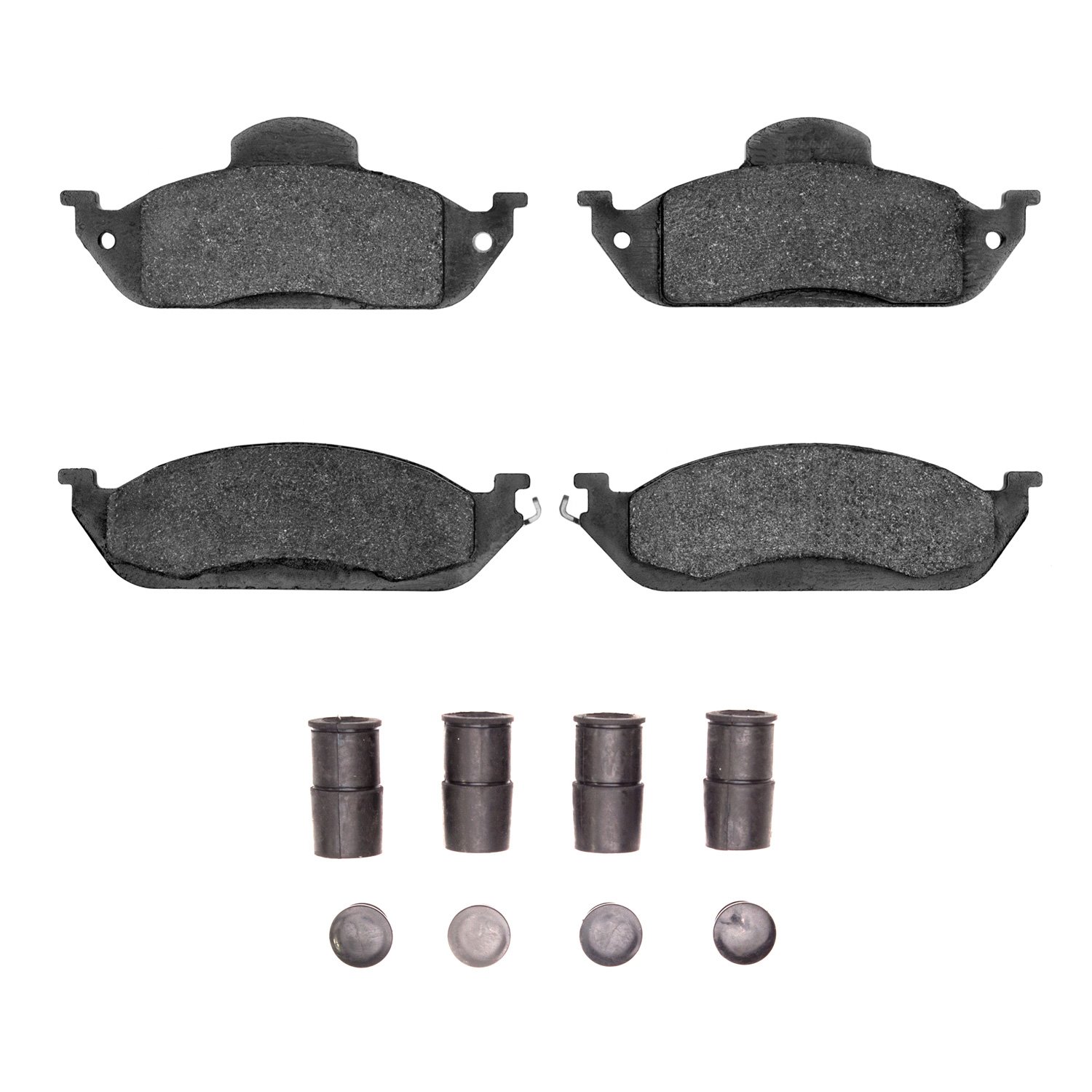 1311-0760-01 3000-Series Semi-Metallic Brake Pads & Hardware Kit, 1998-2005 Mercedes-Benz, Position: Front