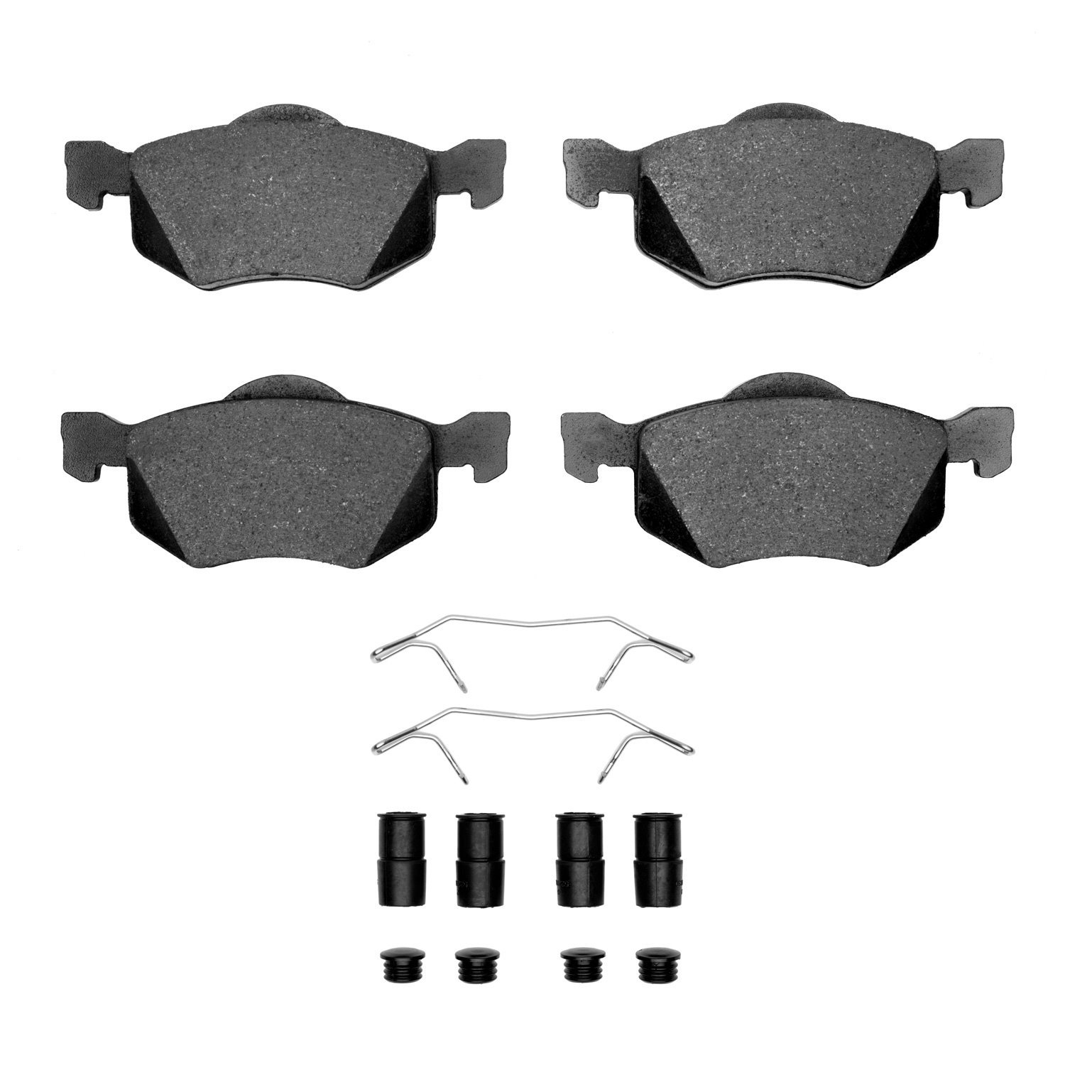1311-0843-01 3000-Series Semi-Metallic Brake Pads & Hardware Kit, 2001-2007 Ford/Lincoln/Mercury/Mazda, Position: Front