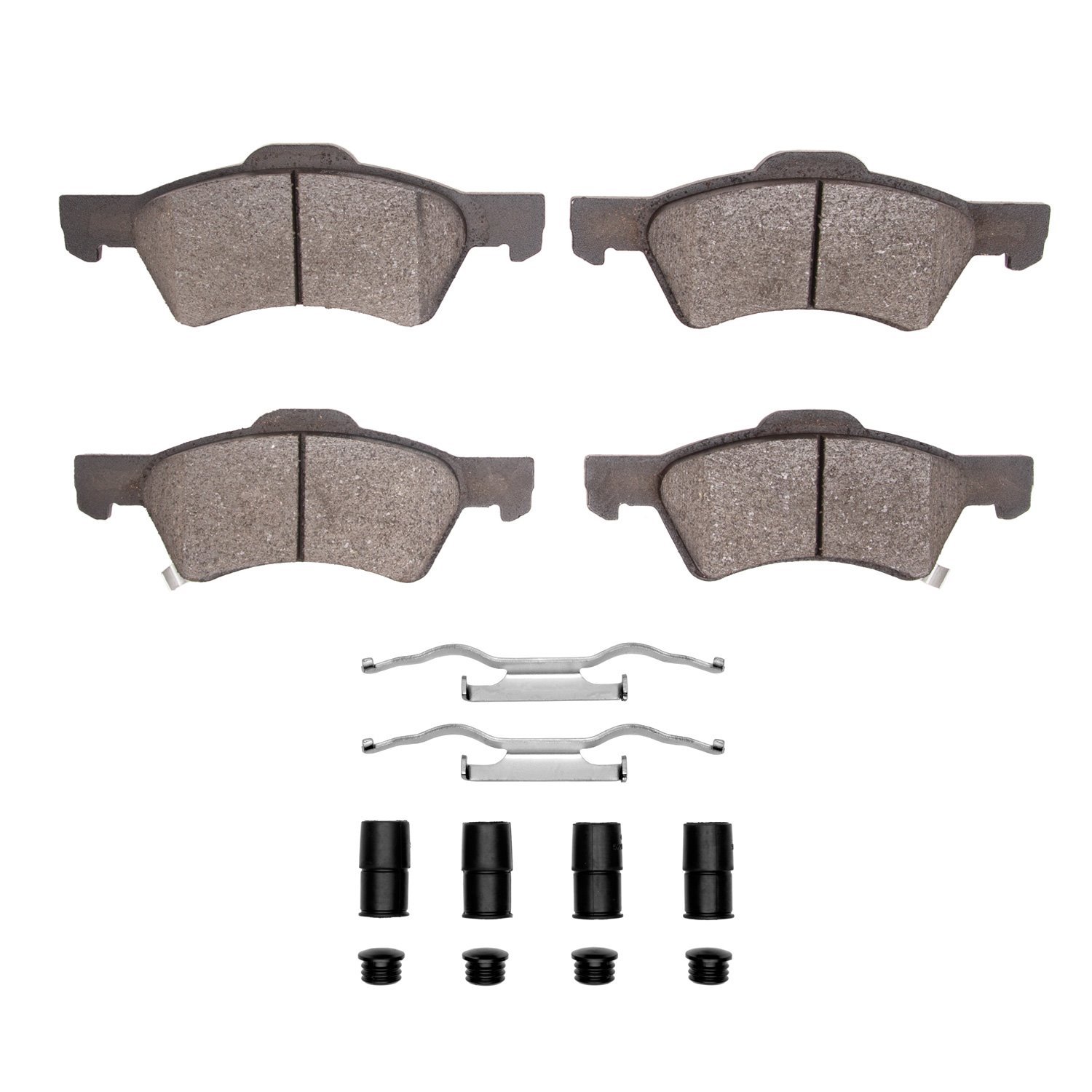 1311-0857-01 3000-Series Semi-Metallic Brake Pads & Hardware Kit, 2001-2007 Mopar, Position: Front