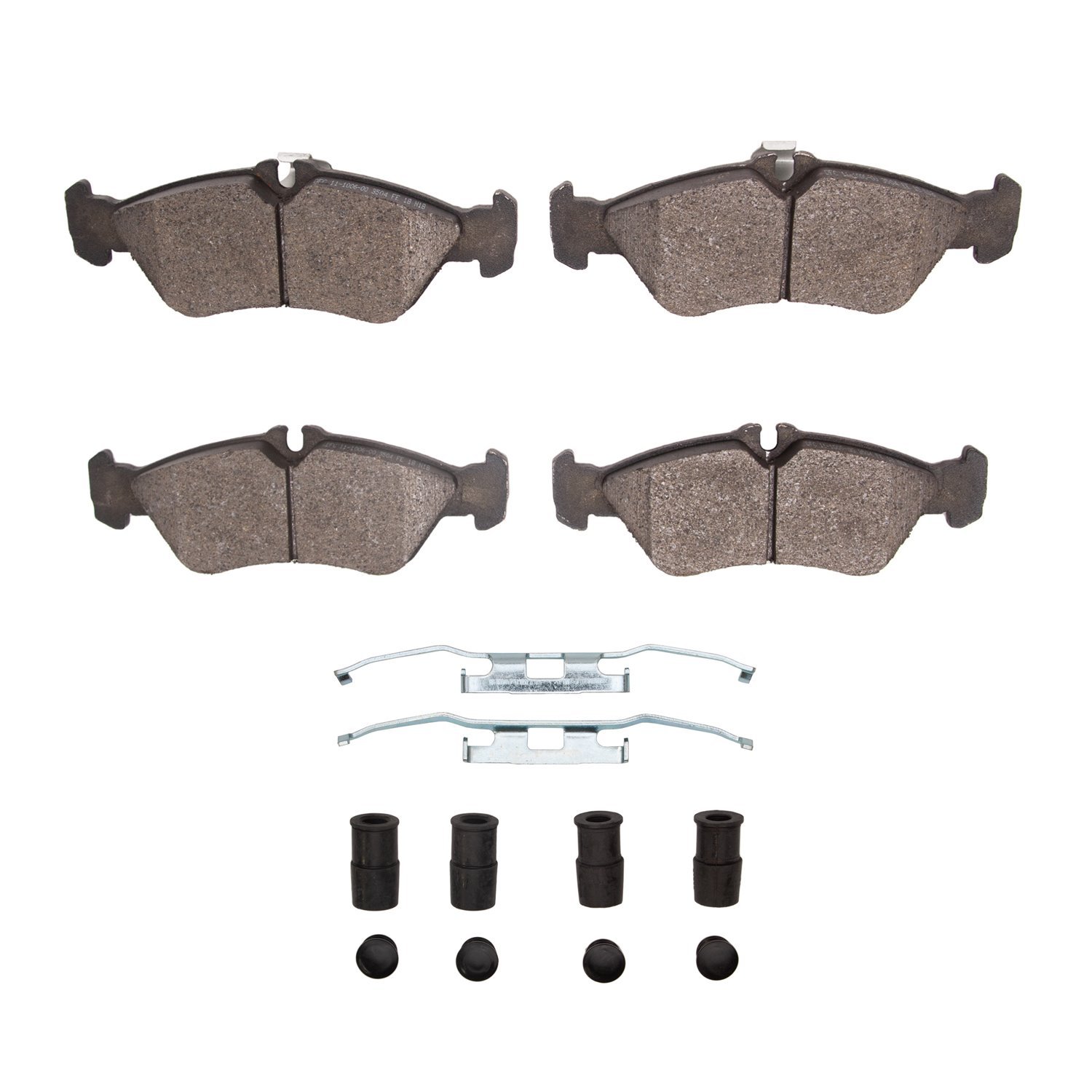 1311-1006-01 3000-Series Semi-Metallic Brake Pads & Hardware Kit, 2002-2006 Multiple Makes/Models, Position: Rear,Rr