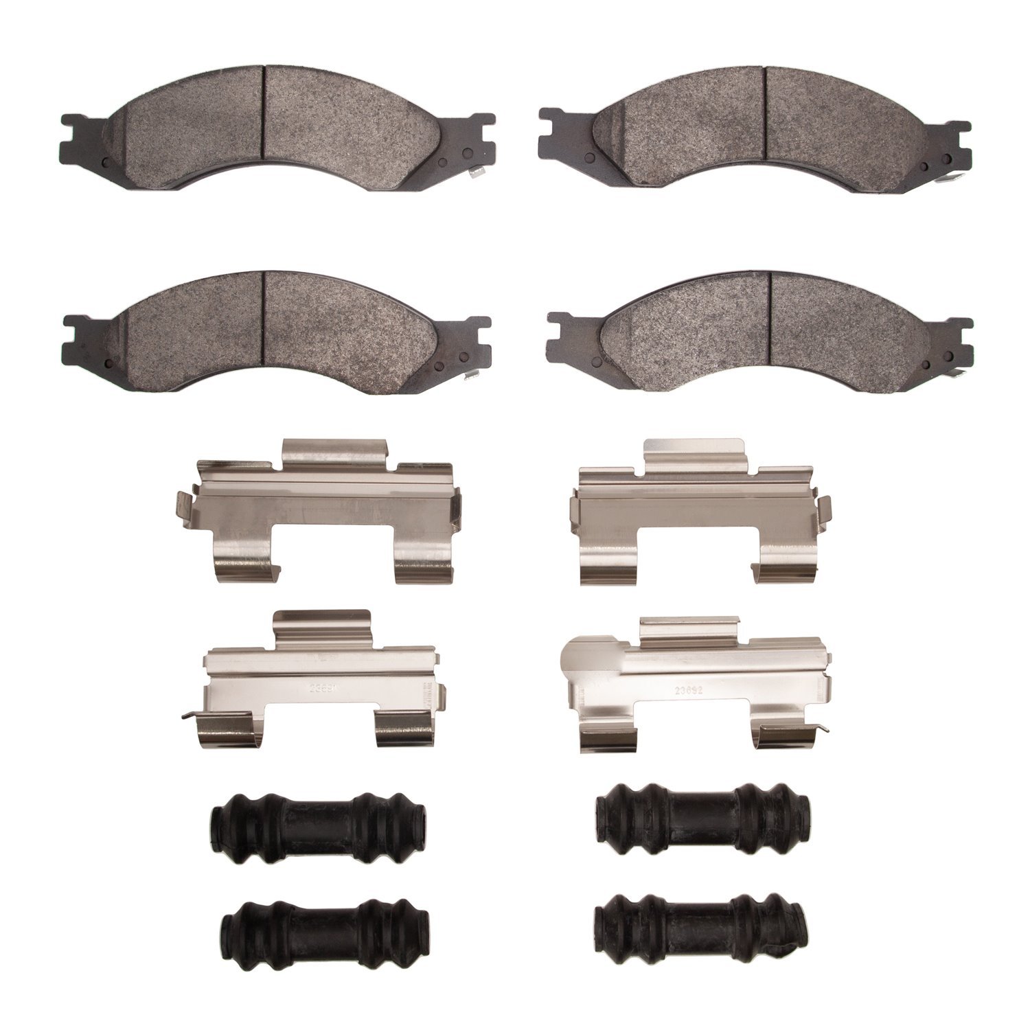 1311-1010-01 3000-Series Semi-Metallic Brake Pads & Hardware Kit, 2003-2010 GM, Position: Fr,Rr
