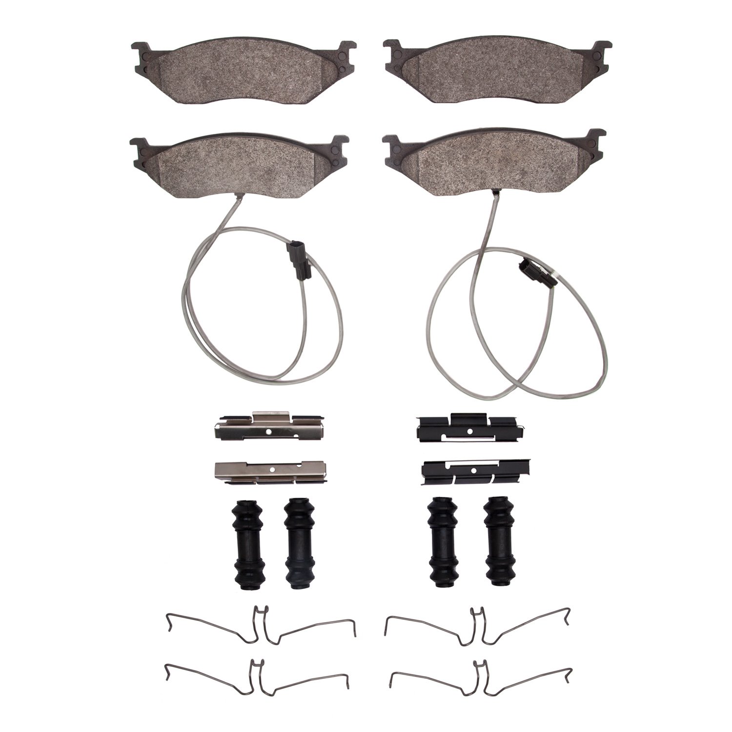 1311-1066-11 3000-Series Semi-Metallic Brake Pads & Hardware Kit, Fits Select Ford/Lincoln/Mercury/Mazda, Position: Front,Fr