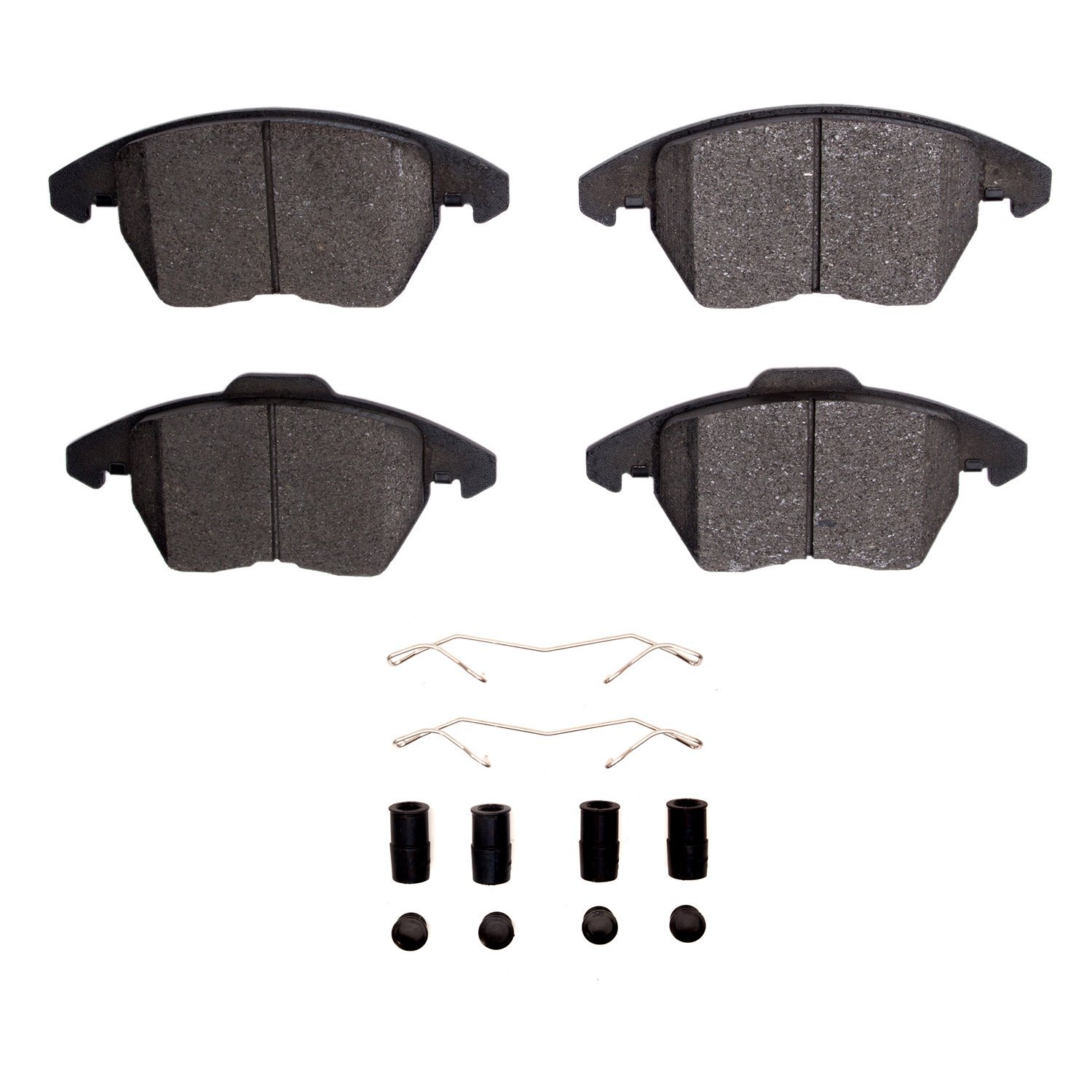 1311-1107-11 3000-Series Semi-Metallic Brake Pads & Hardware Kit, 2011-2015 Peugeot, Position: Front