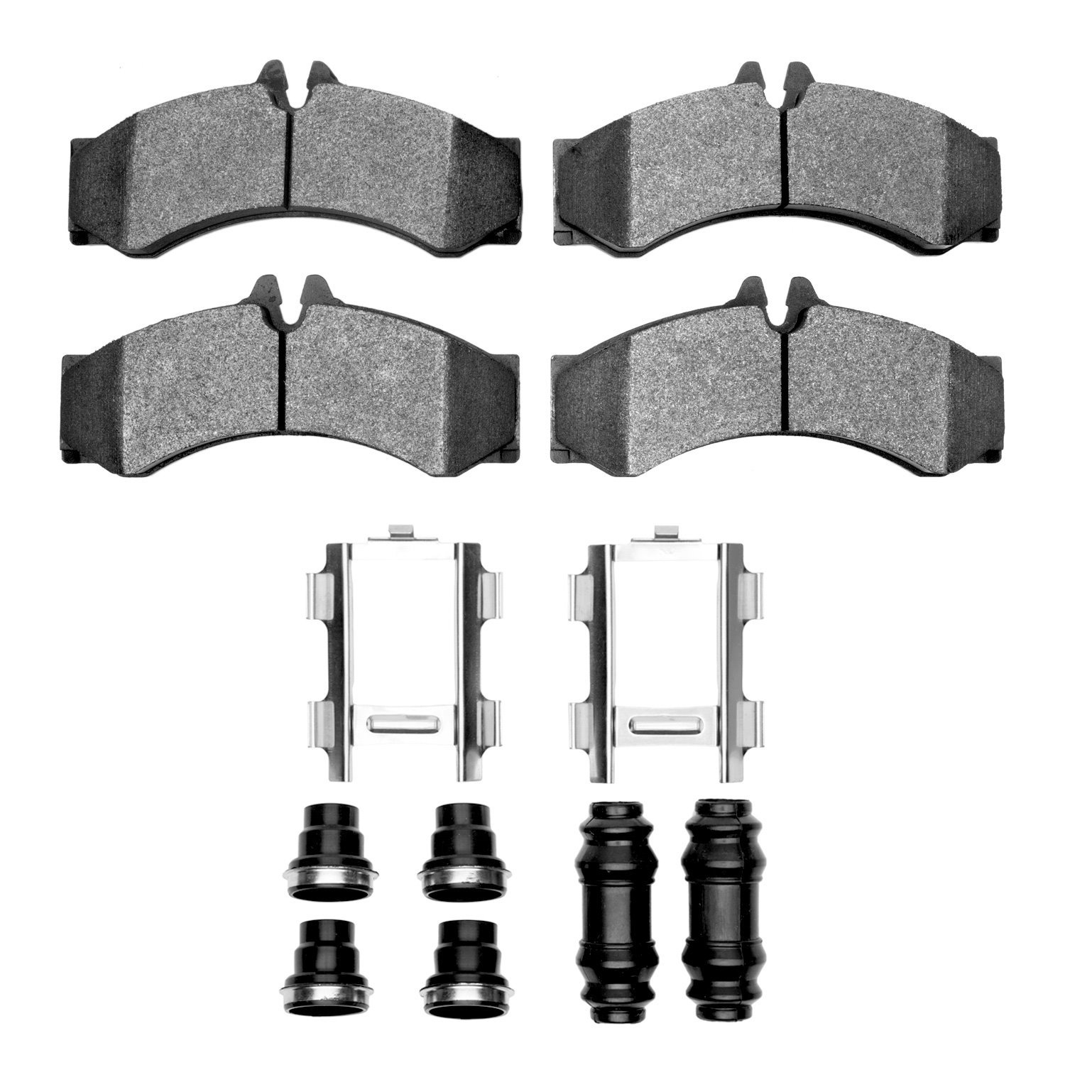 1311-1136-02 3000-Series Semi-Metallic Brake Pads & Hardware Kit, 2002-2006 Multiple Makes/Models, Position: Fr,Rr