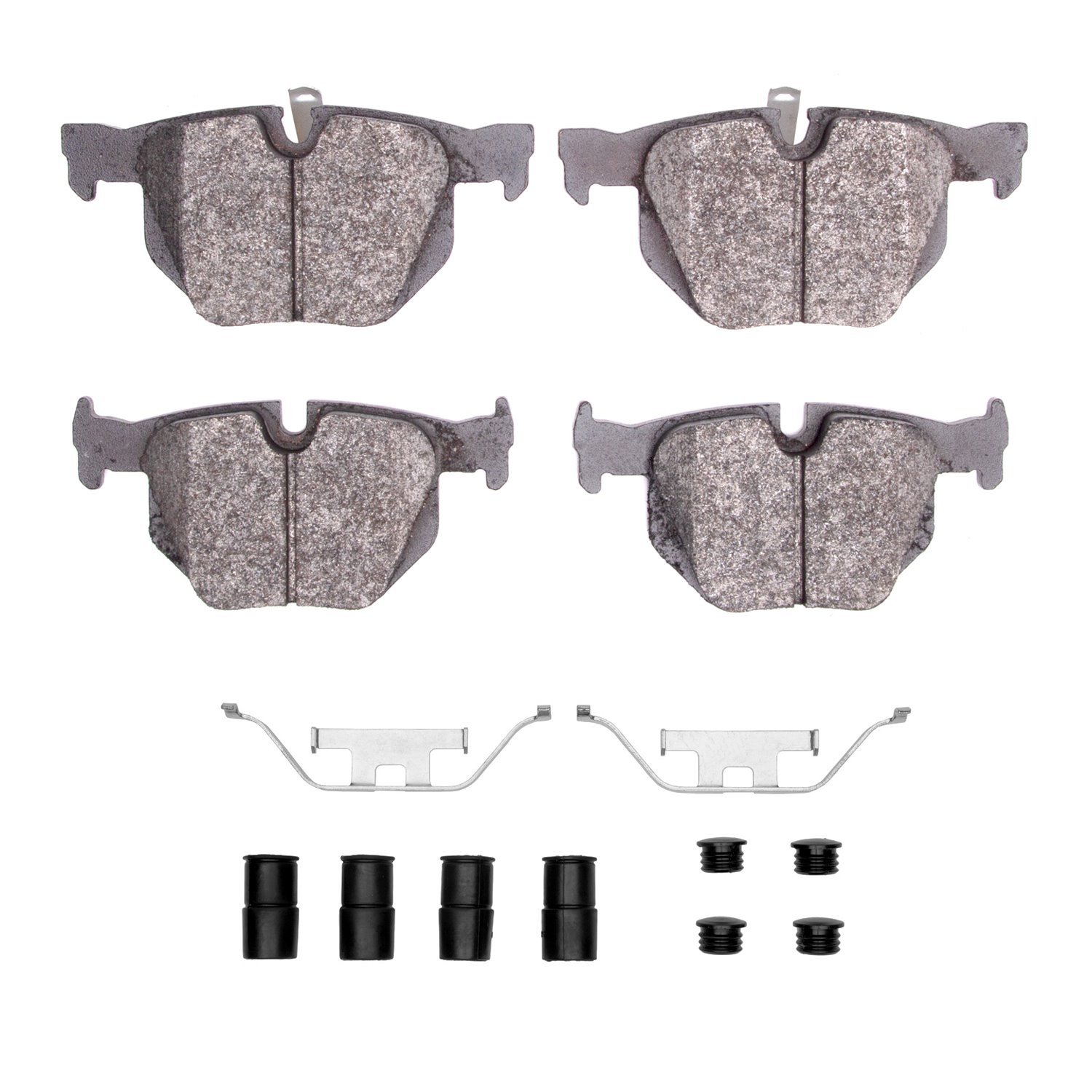 1311-1170-01 3000-Series Semi-Metallic Brake Pads & Hardware Kit, 2006-2015 BMW, Position: Rear