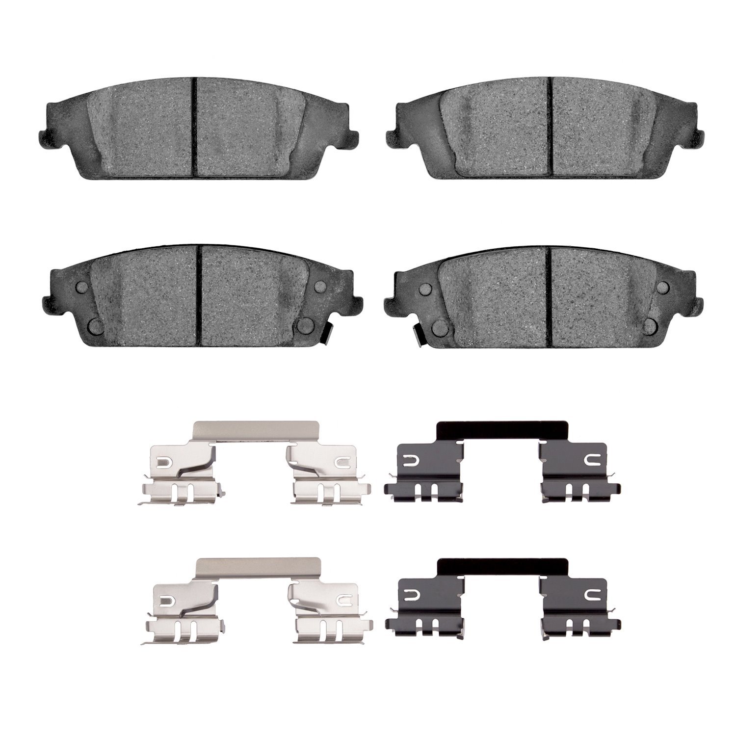 1311-1194-12 3000-Series Semi-Metallic Brake Pads & Hardware Kit, 2014-2020 GM, Position: Rear