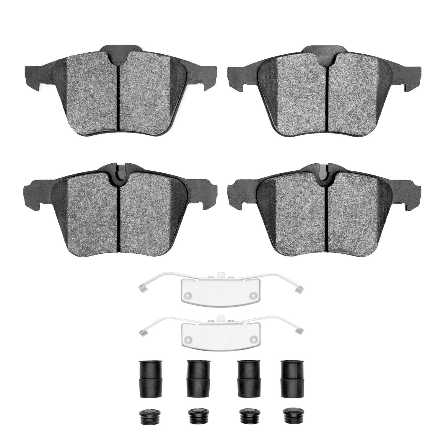 1311-1240-02 3000-Series Semi-Metallic Brake Pads & Hardware Kit, 2010-2019 Jaguar, Position: Front