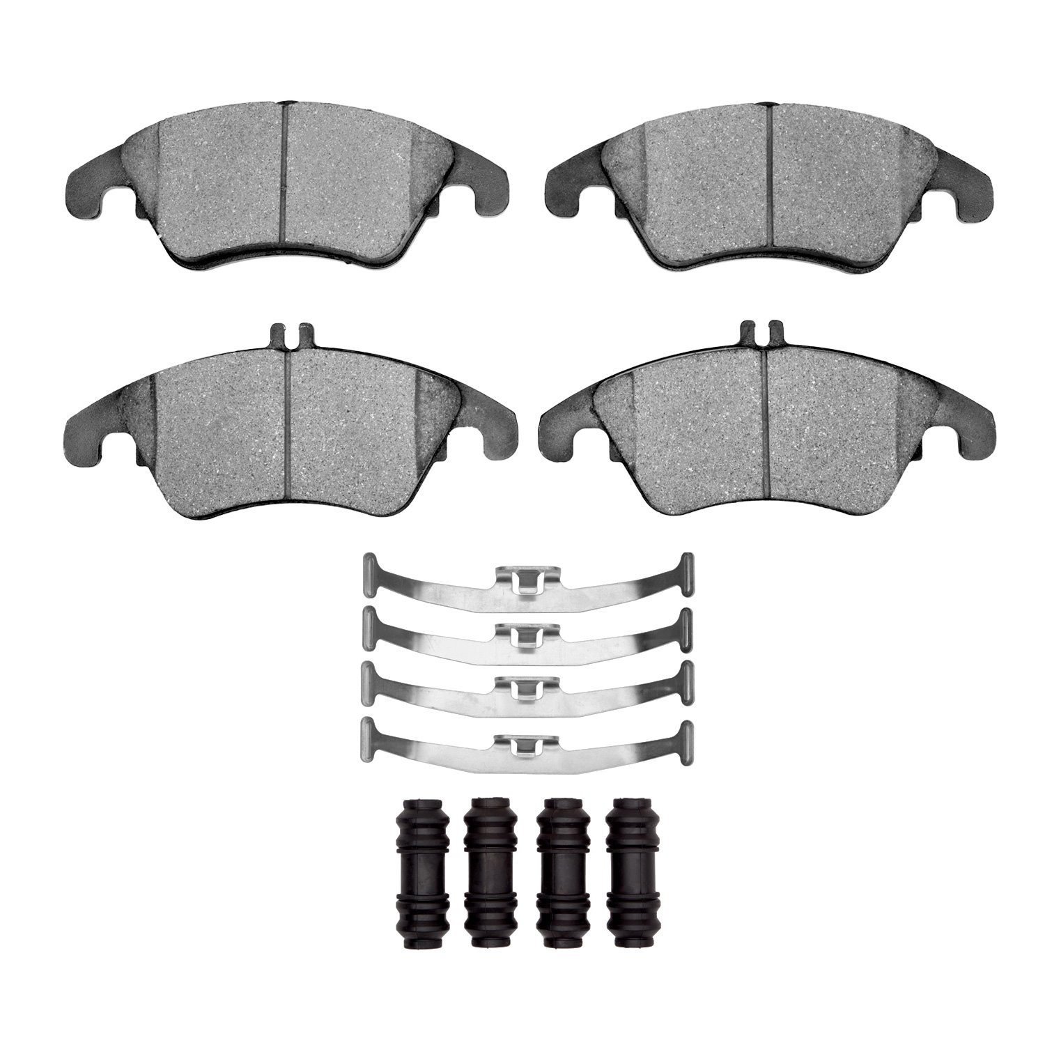 1311-1342-01 3000-Series Semi-Metallic Brake Pads & Hardware Kit, 2008-2020 Mercedes-Benz, Position: Front