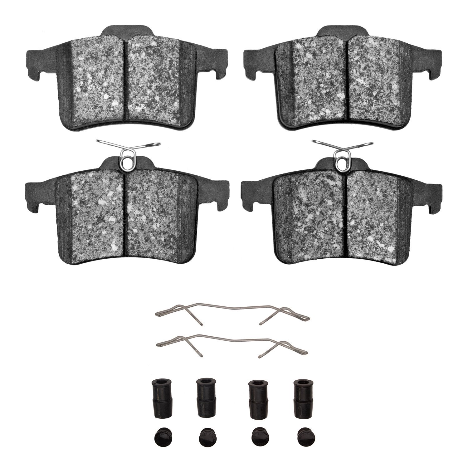 1311-1449-01 3000-Series Semi-Metallic Brake Pads & Hardware Kit, 2010-2018 Jaguar, Position: Rear