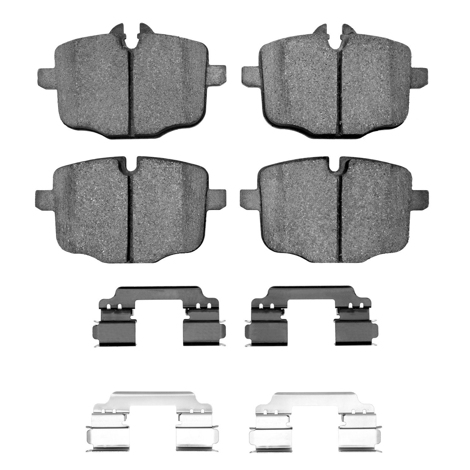1311-1469-02 3000-Series Semi-Metallic Brake Pads & Hardware Kit, 2012-2019 BMW, Position: Rear
