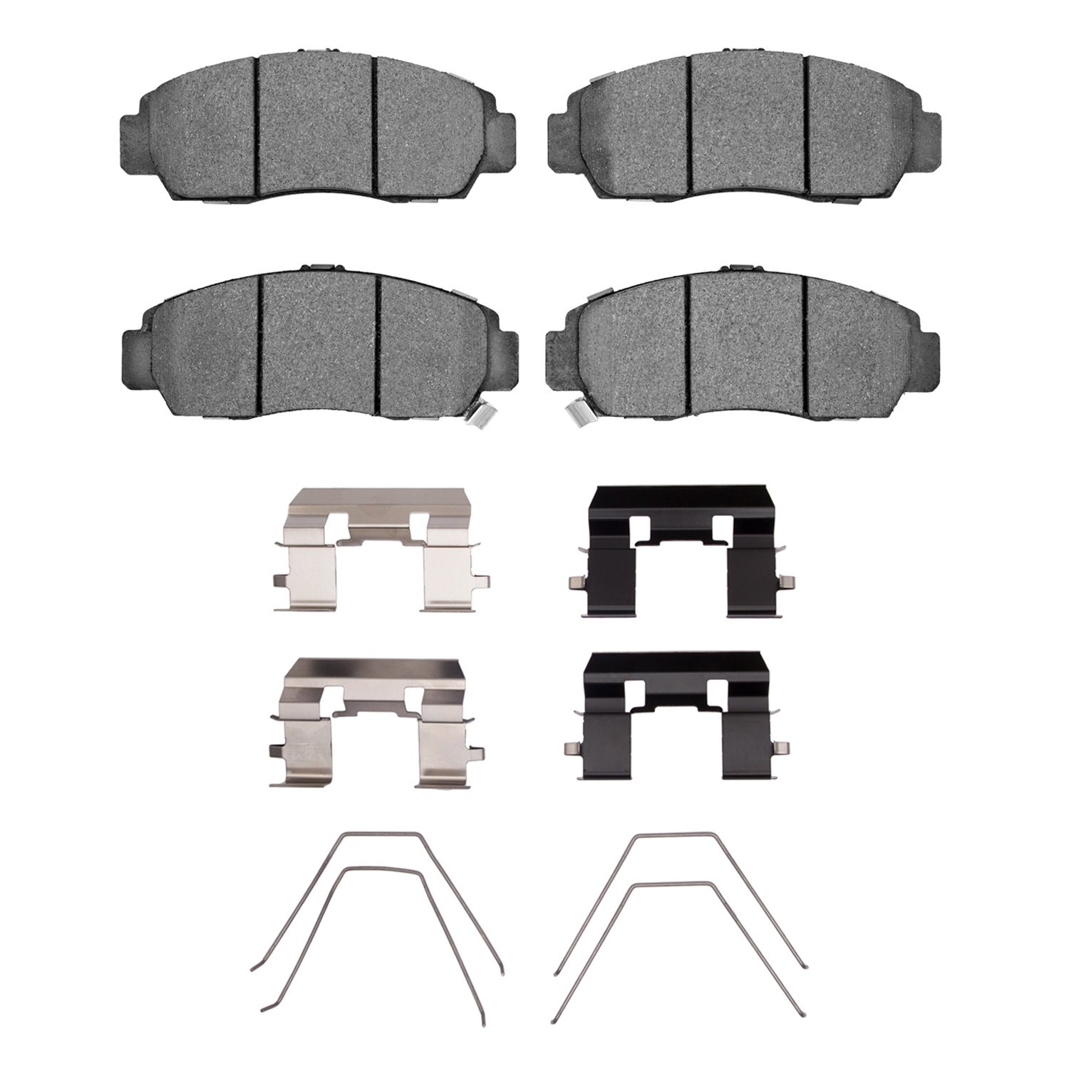 1311-1506-01 3000-Series Semi-Metallic Brake Pads & Hardware Kit, 1999-2014 Acura/Honda, Position: Front