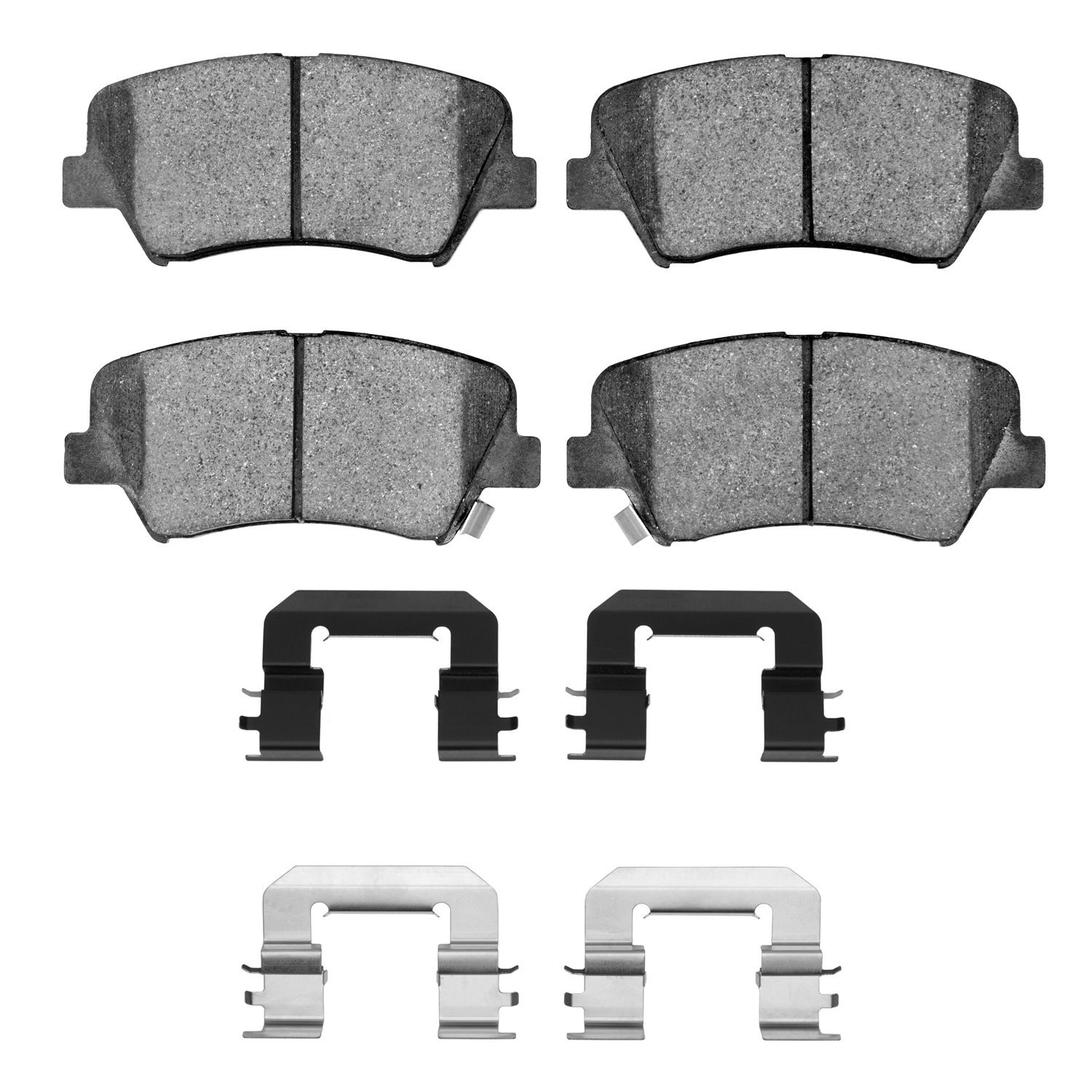 1311-1543-02 3000-Series Semi-Metallic Brake Pads & Hardware Kit, 2012-2016 Kia/Hyundai/Genesis, Position: Front