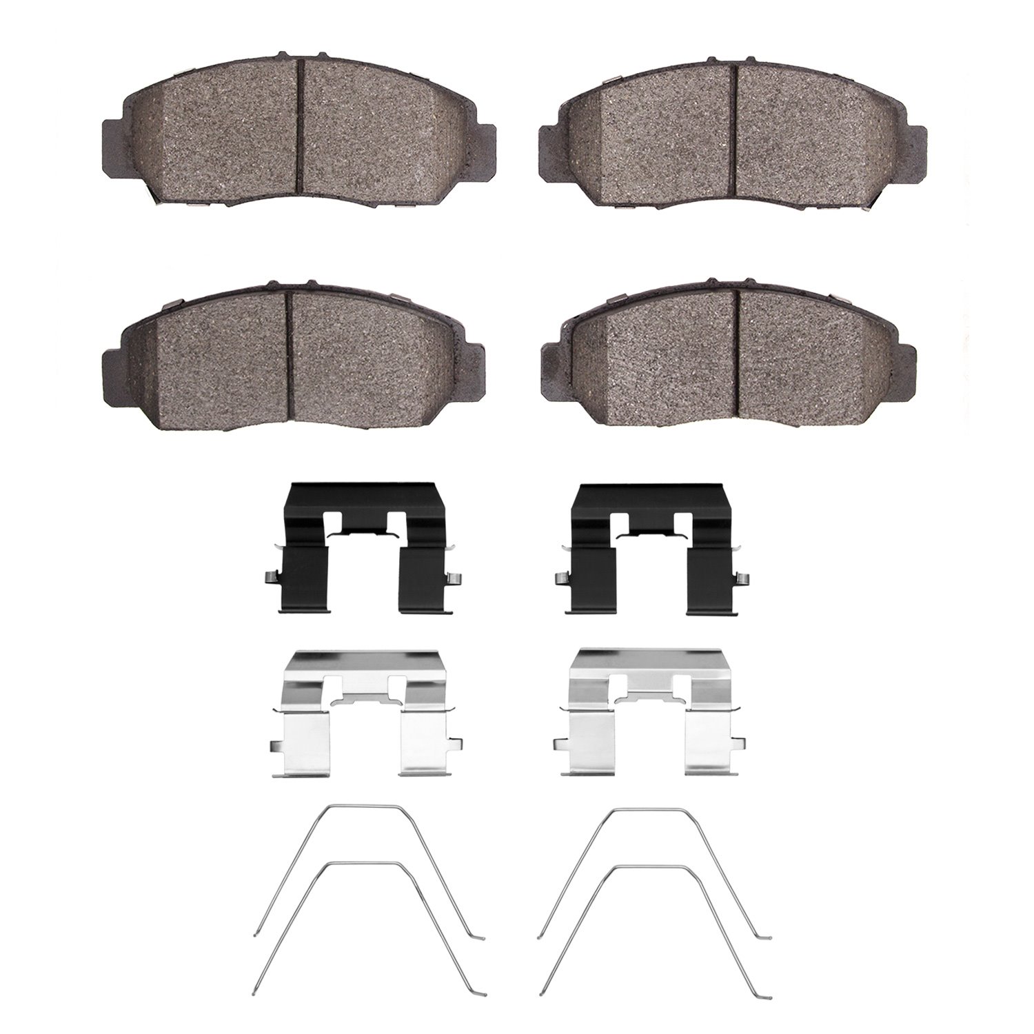 1311-1608-01 3000-Series Semi-Metallic Brake Pads & Hardware Kit, 2003-2021 Acura/Honda, Position: Front