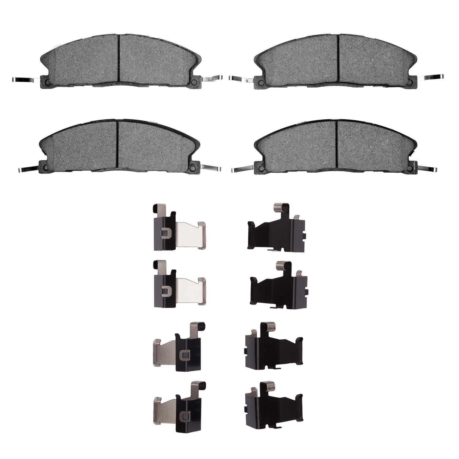 1311-1611-13 3000-Series Semi-Metallic Brake Pads & Hardware Kit, 2013-2019 Ford/Lincoln/Mercury/Mazda, Position: Front