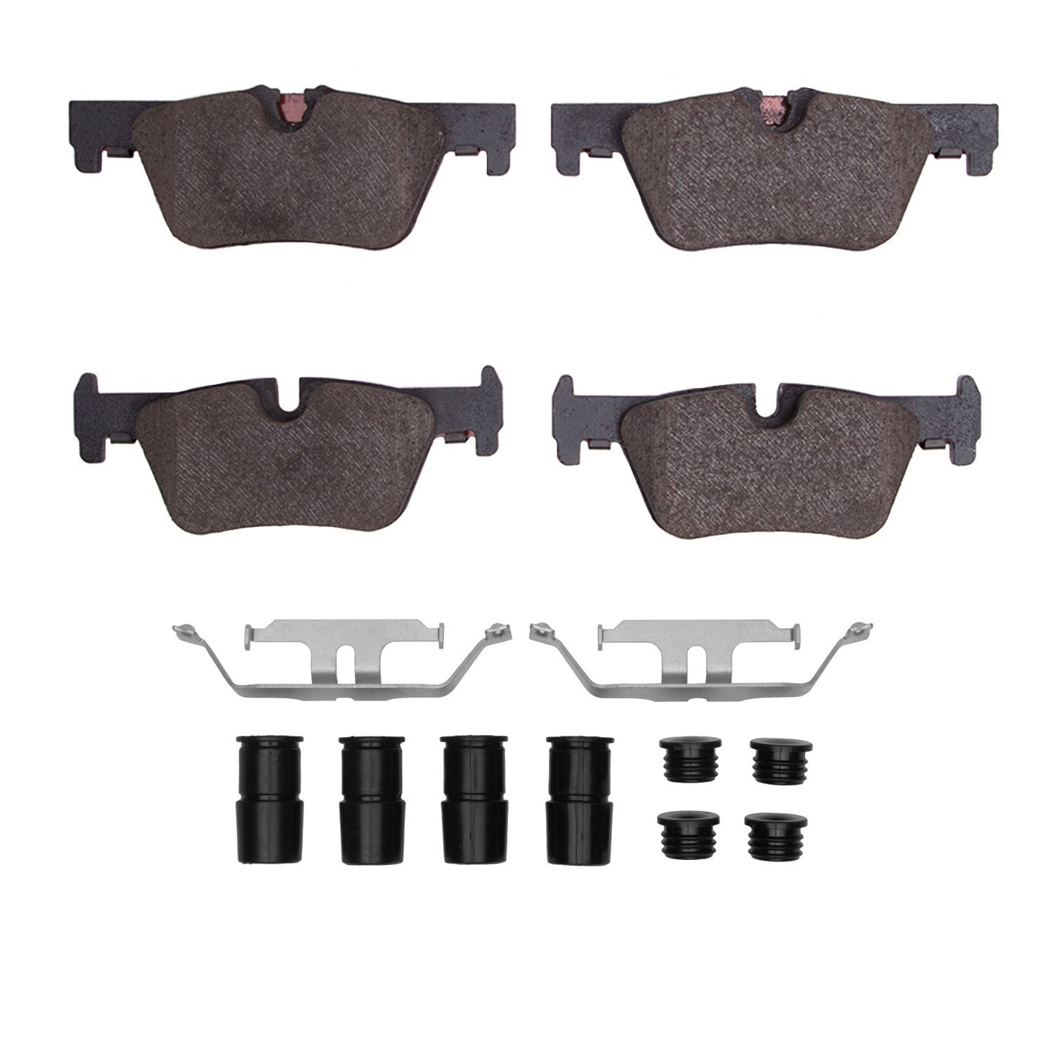 1311-1613-01 3000-Series Semi-Metallic Brake Pads & Hardware Kit, 2012-2021 BMW, Position: Rear