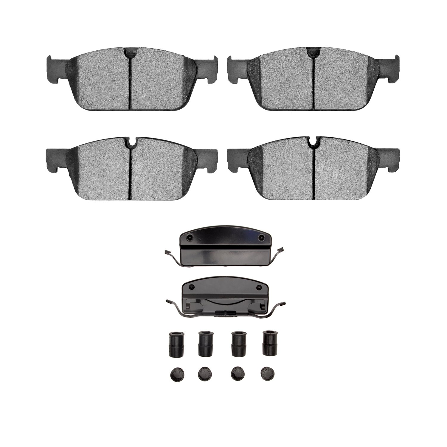 1311-1636-11 3000-Series Semi-Metallic Brake Pads & Hardware Kit, 2013-2019 Mercedes-Benz, Position: Front