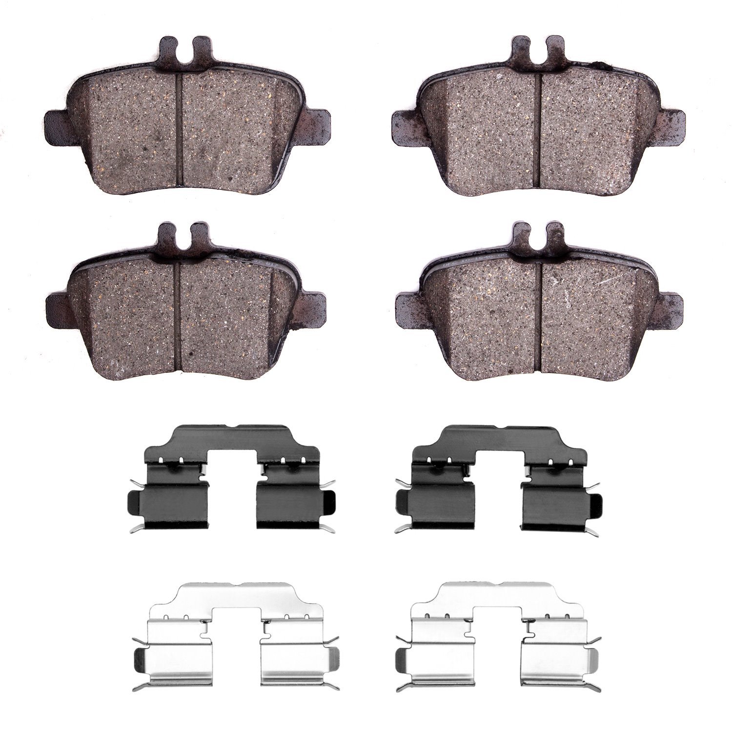 1311-1646-02 3000-Series Semi-Metallic Brake Pads & Hardware Kit, 2014-2019 Mercedes-Benz, Position: Rear