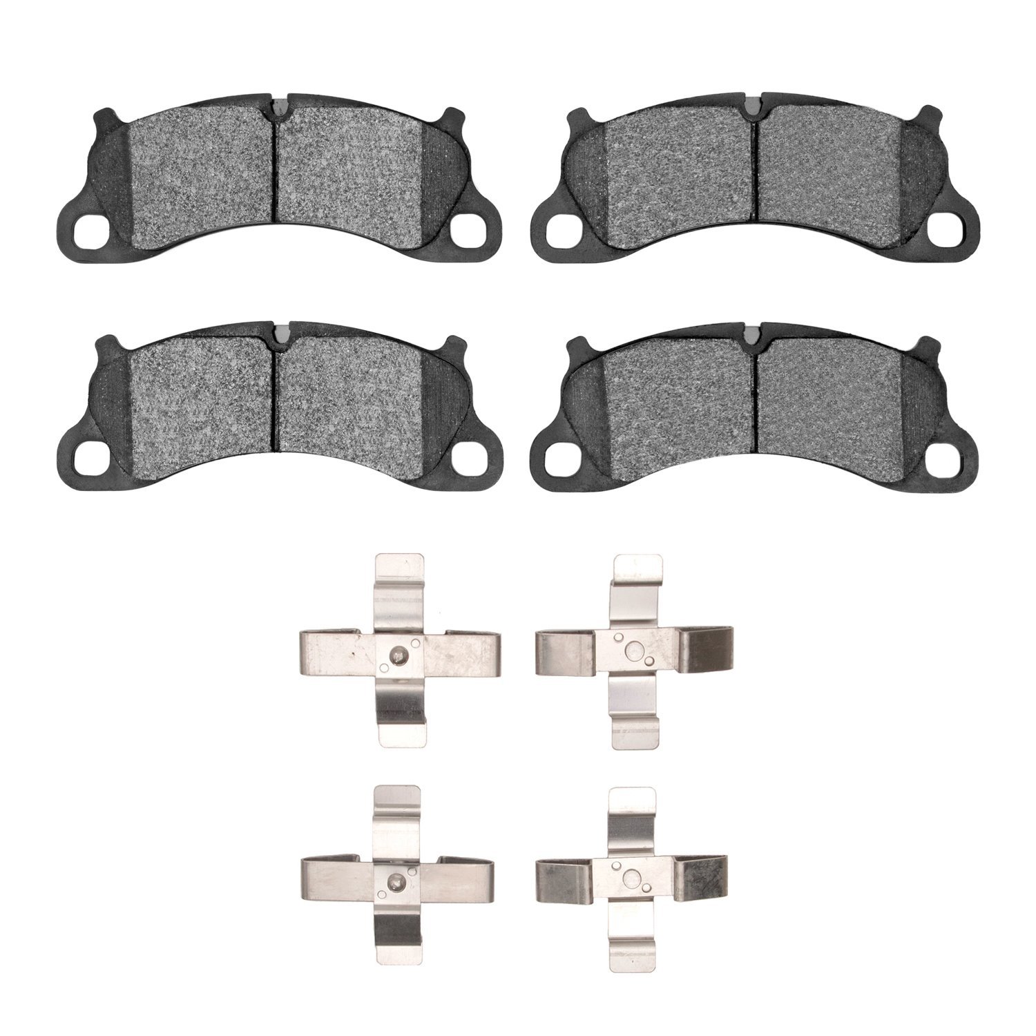 1311-1664-01 3000-Series Semi-Metallic Brake Pads & Hardware Kit, 2012-2016 Porsche, Position: Front