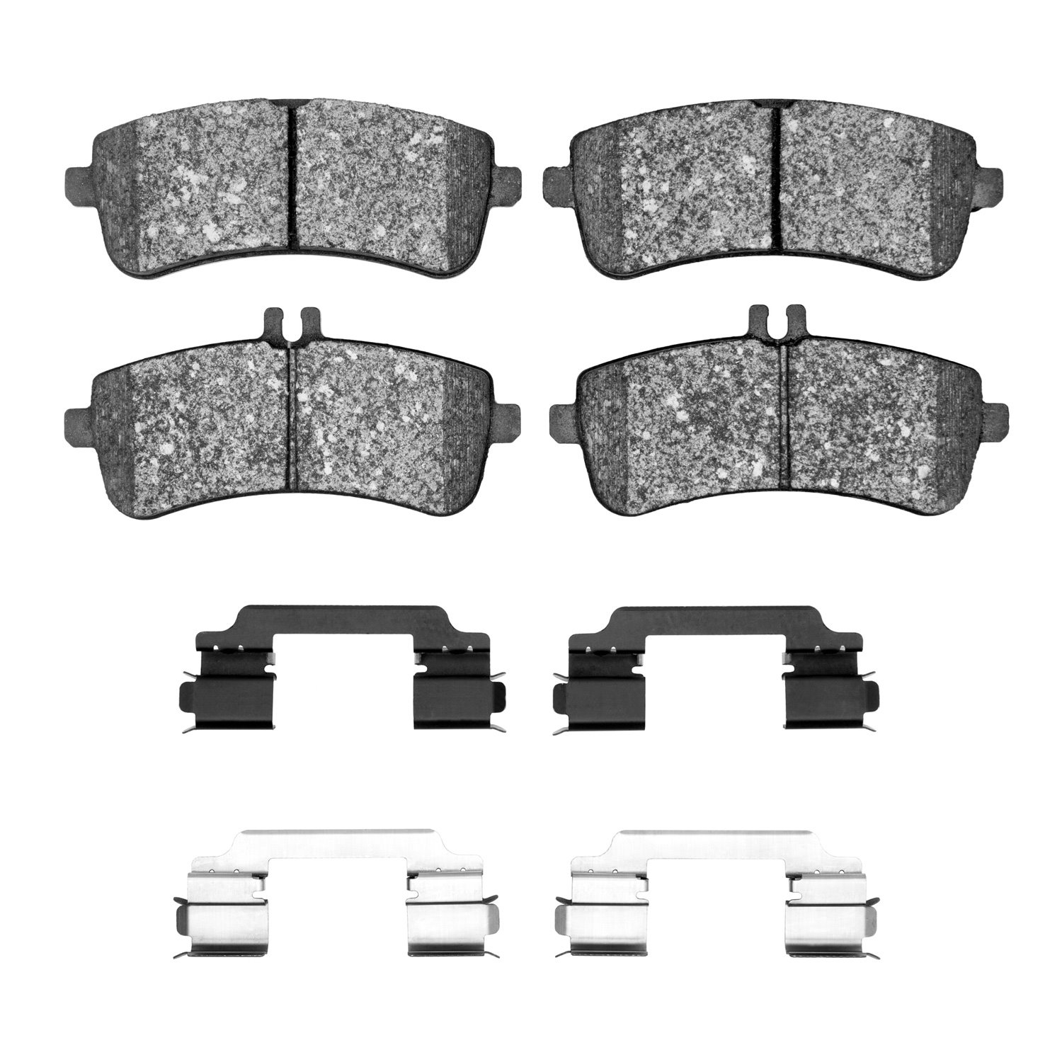 1311-1681-01 3000-Series Semi-Metallic Brake Pads & Hardware Kit, 2013-2021 Mercedes-Benz, Position: Rear