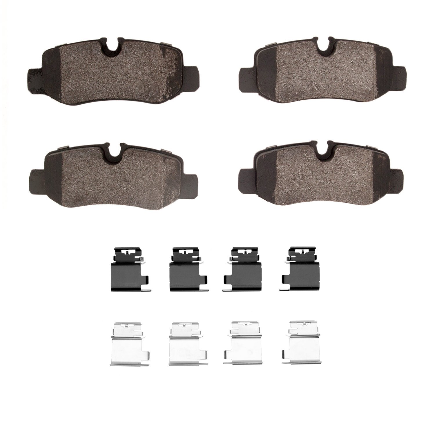 1311-1893-01 3000-Series Semi-Metallic Brake Pads & Hardware Kit, Fits Select Mercedes-Benz, Position: Rear