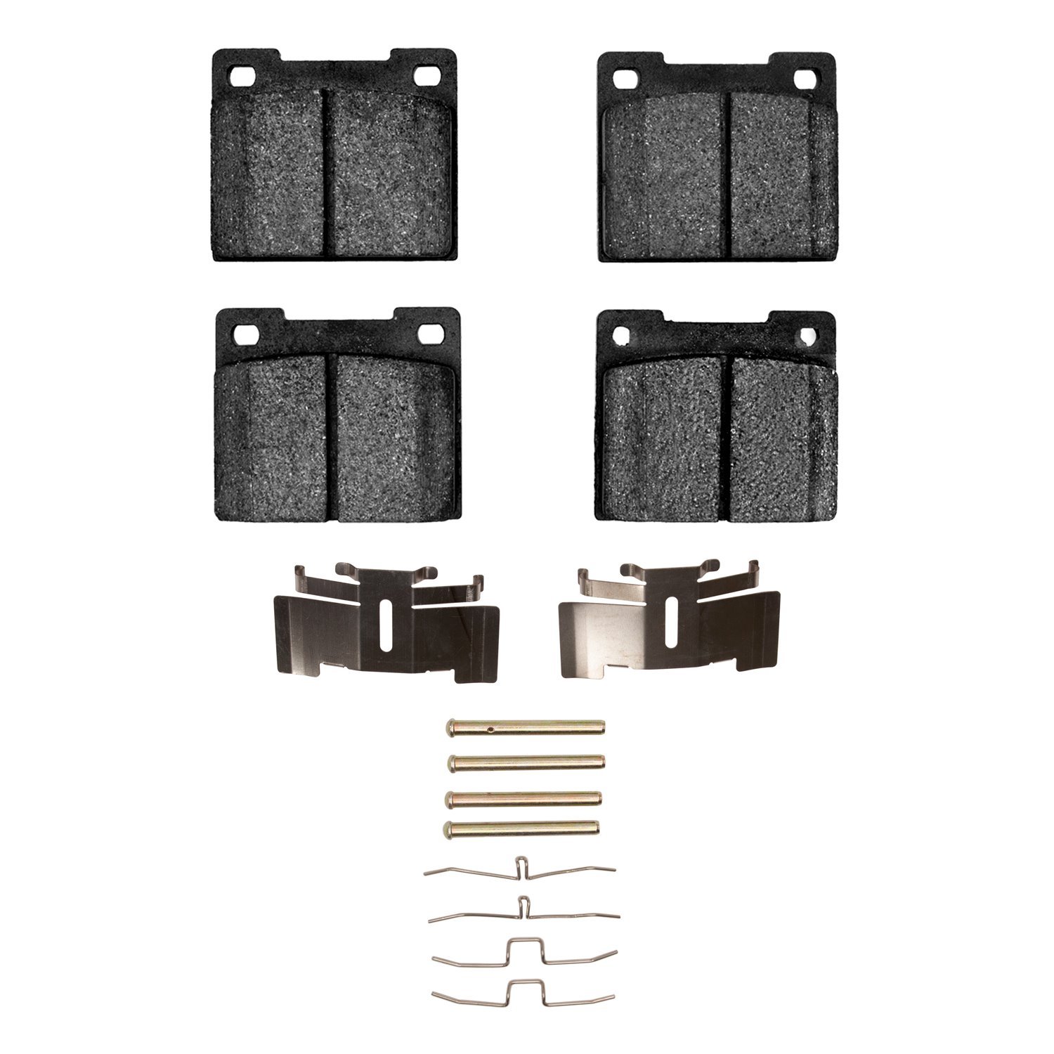 1551-0044-03 5000 Advanced Semi-Metallic Brake Pads & Hardware Kit, 1971-1973 Mopar, Position: Front