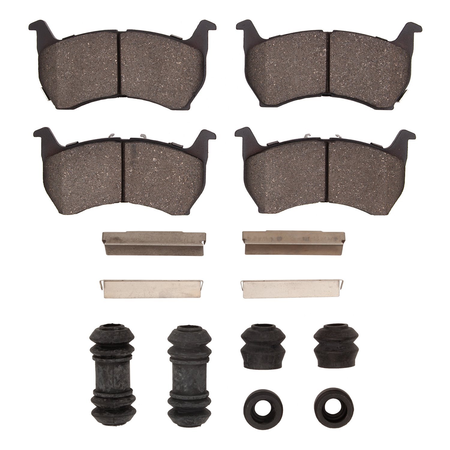 1551-0317-01 5000 Advanced Semi-Metallic Brake Pads & Hardware Kit, 1983-1987 Ford/Lincoln/Mercury/Mazda, Position: Front