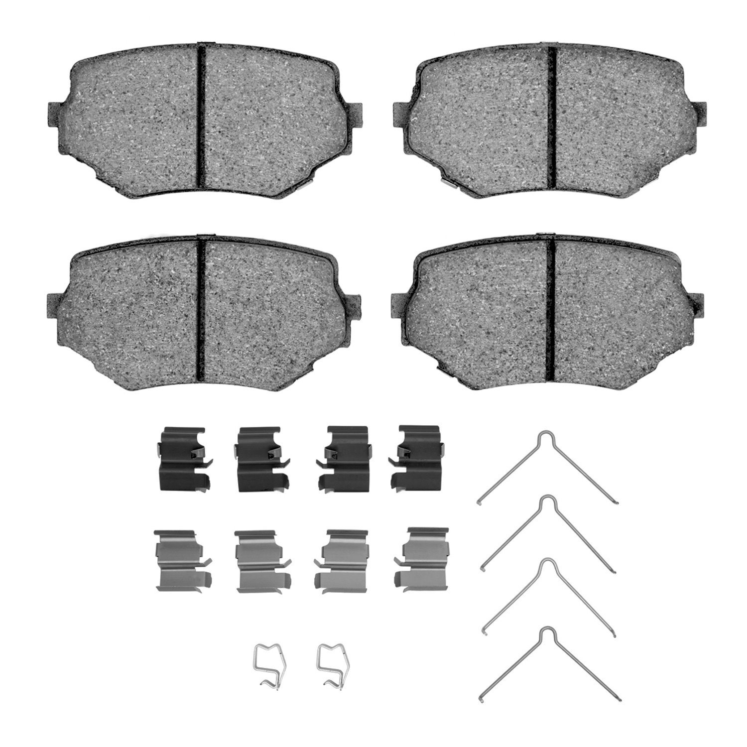 1551-0680-01 5000 Advanced Ceramic Brake Pads & Hardware Kit, 1996-2008 Multiple Makes/Models, Position: Front