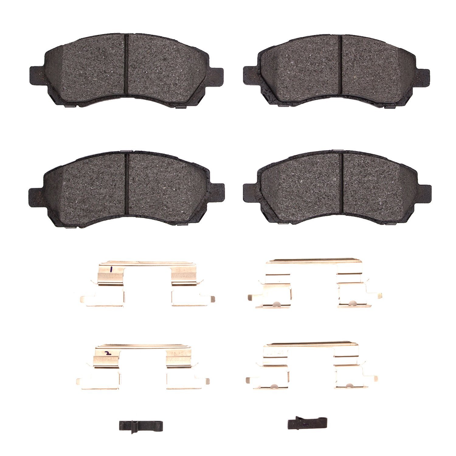 1551-0722-01 5000 Advanced Ceramic Brake Pads & Hardware Kit, 1997-2001 Subaru, Position: Front