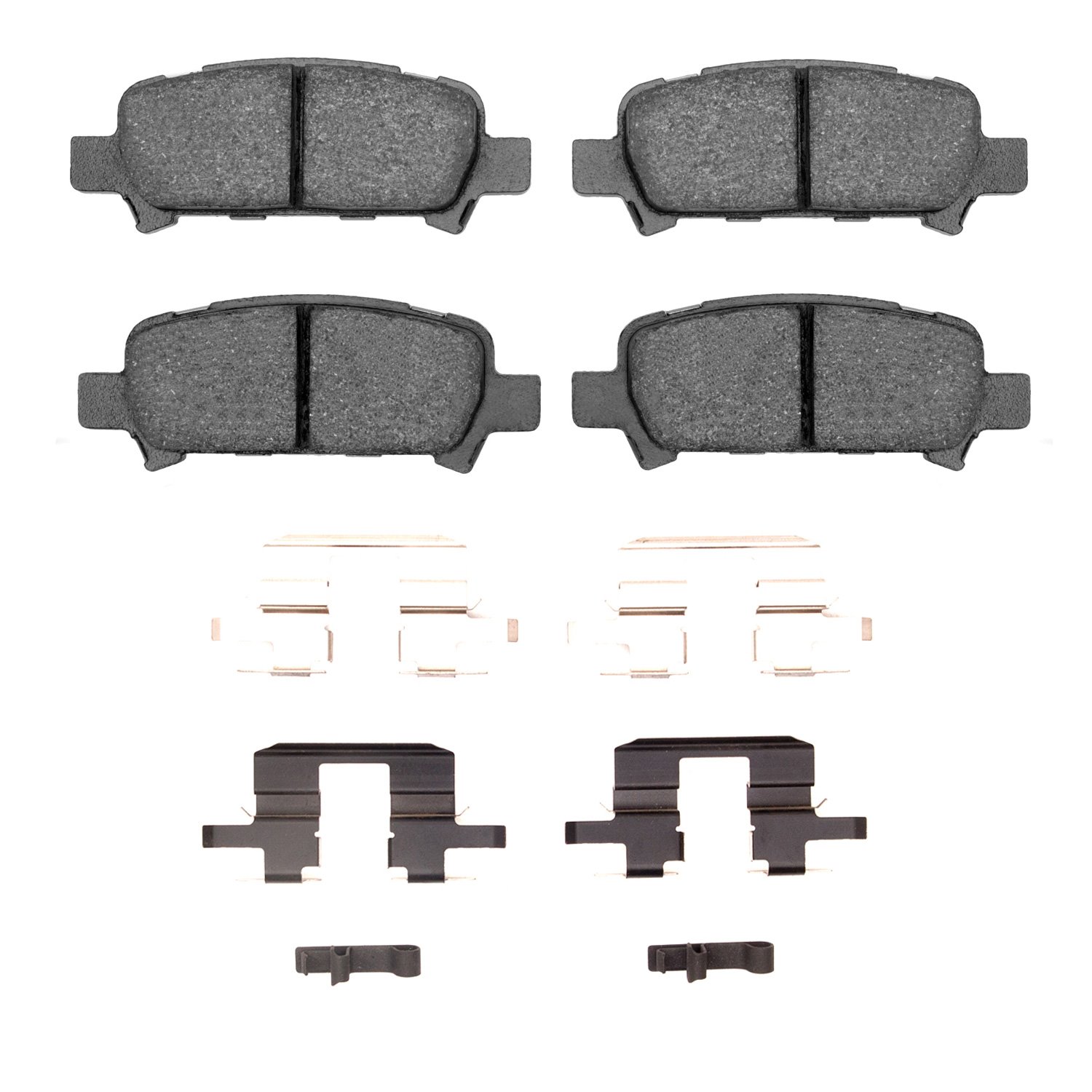 1551-0770-01 5000 Advanced Ceramic Brake Pads & Hardware Kit, 1998-2006 Subaru, Position: Rear
