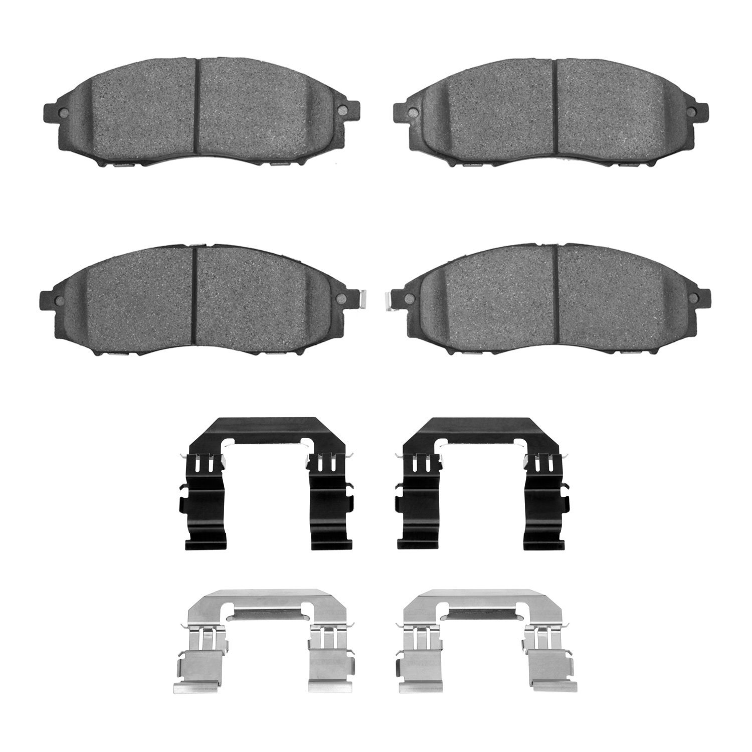 1551-0830-01 5000 Advanced Semi-Metallic Brake Pads & Hardware Kit, 2000-2004 Infiniti/Nissan, Position: Front