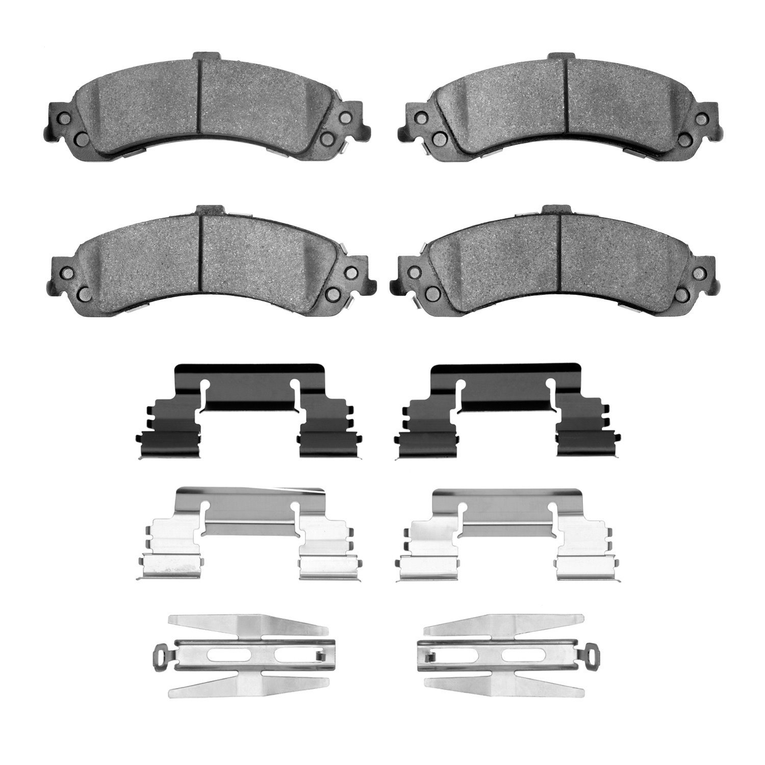 1551-0834-01 5000 Advanced Ceramic Brake Pads & Hardware Kit, 2000-2006 GM, Position: Rear