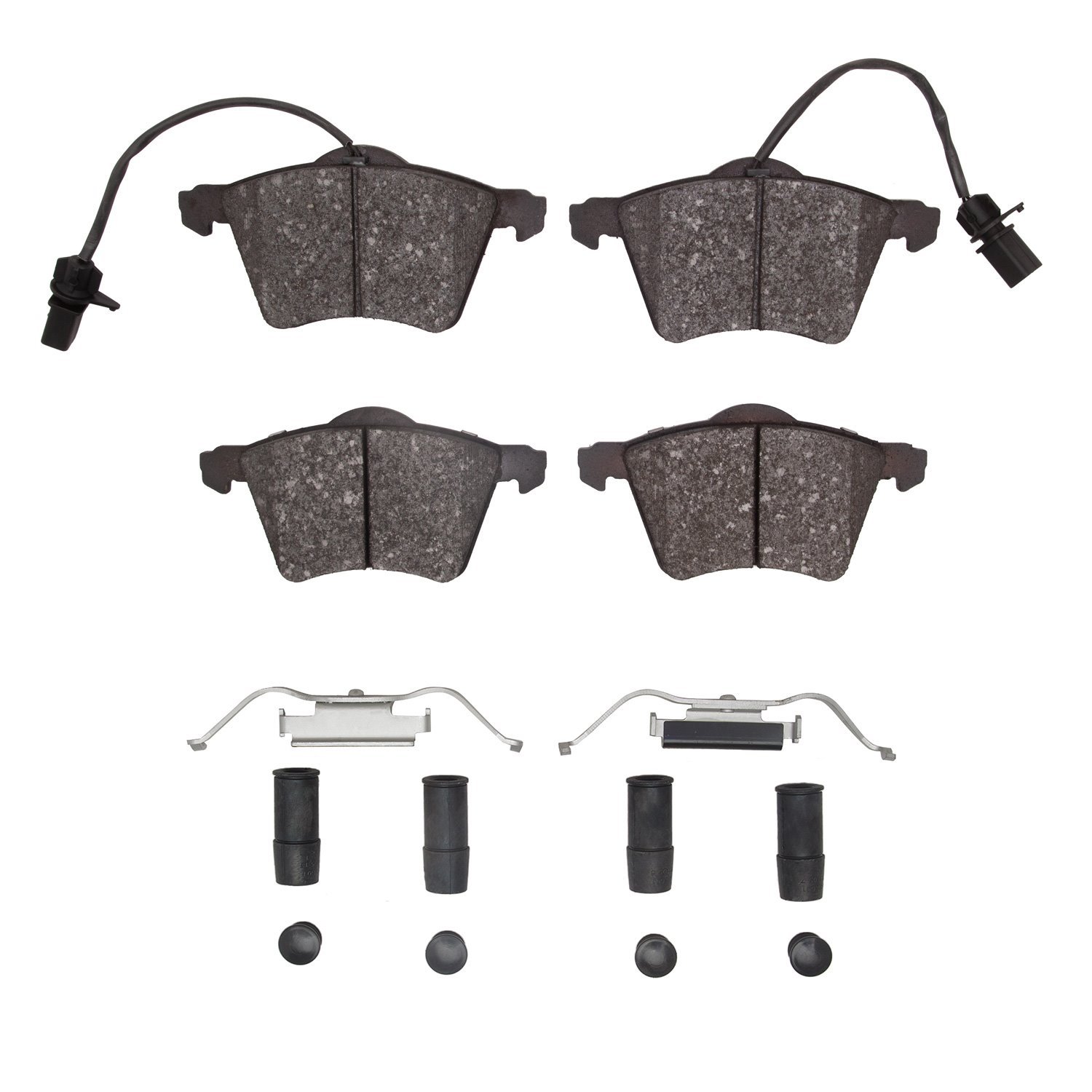 1551-0982-01 5000 Advanced Low-Metallic Brake Pads & Hardware Kit, 2001-2003 Audi/Volkswagen, Position: Front
